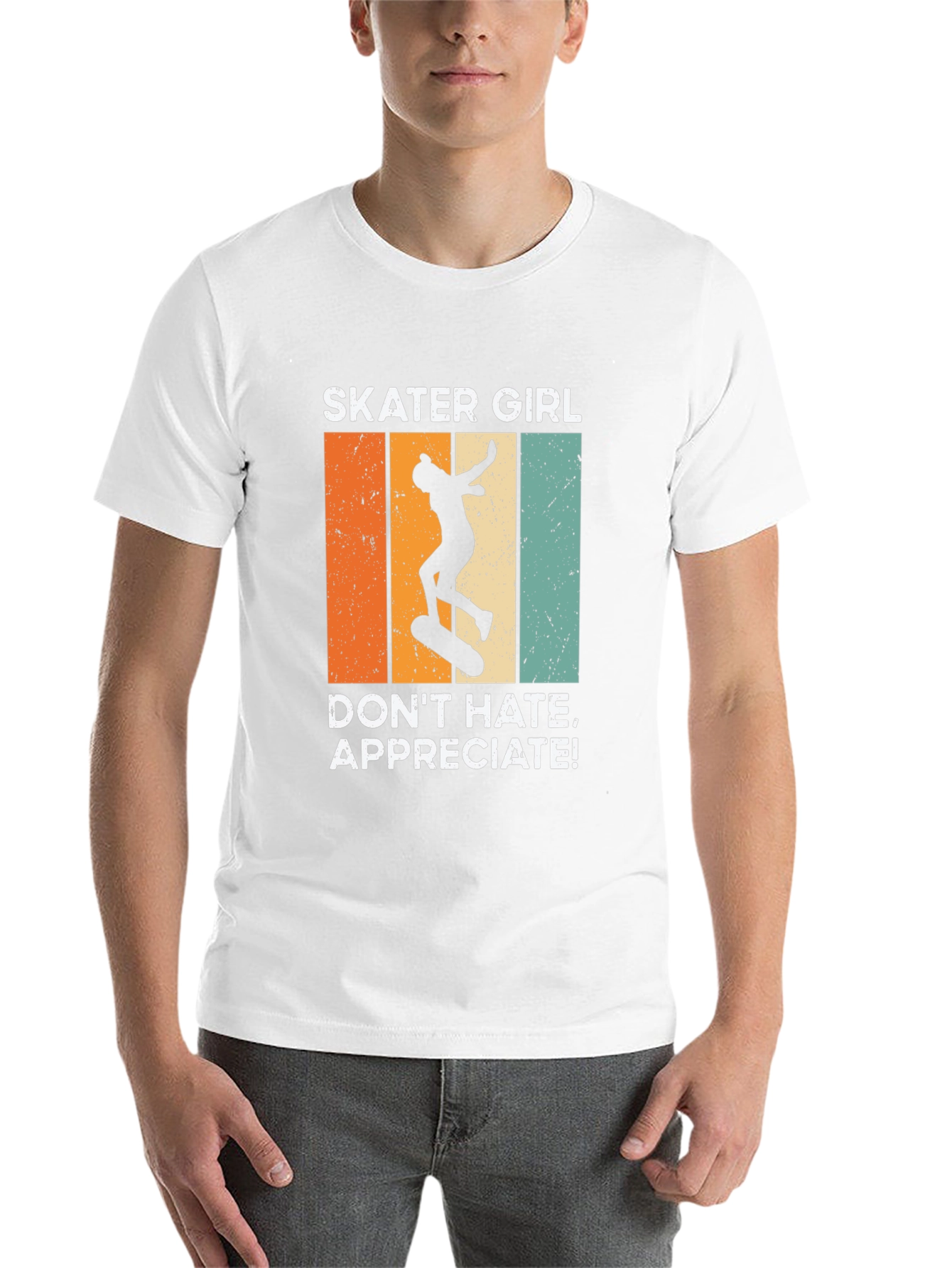 Black Skater Girl T-Shirt: Don't Hate, Appreciate! view 14