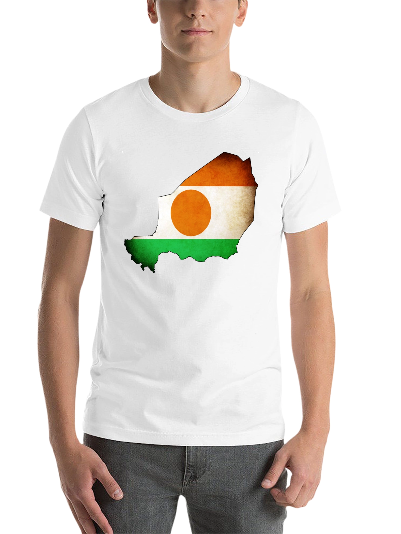 Black Niger Flag Map Graphic Tee - Black view 14