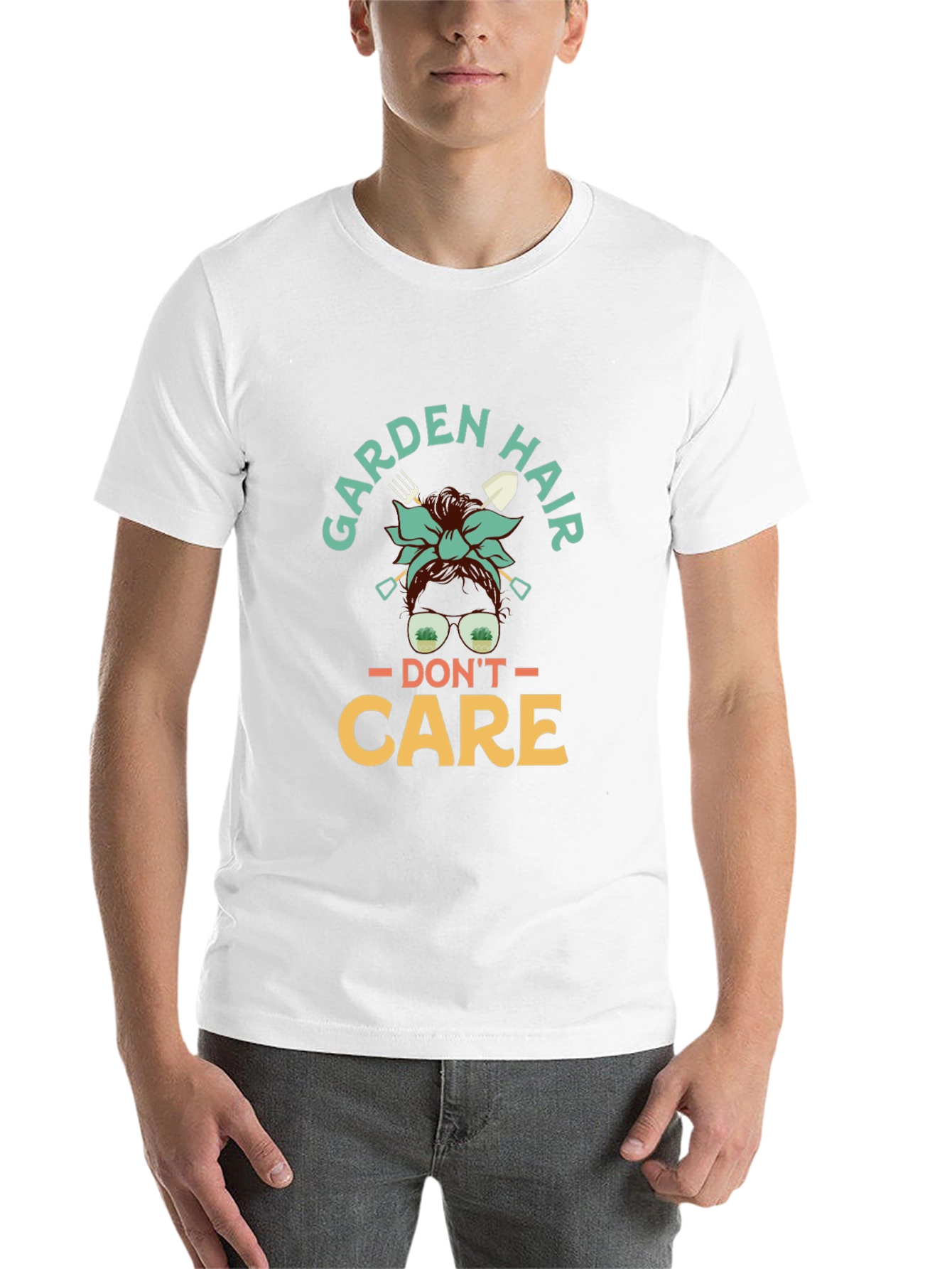 Black Garden Hair Don't Care T-Shirt view 14