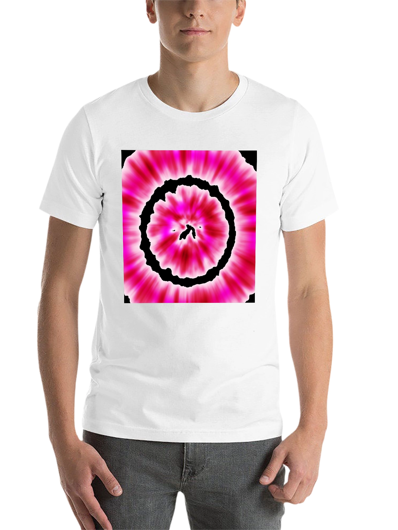 Black Vibrant Tie-Dye Graphic Tee view 14