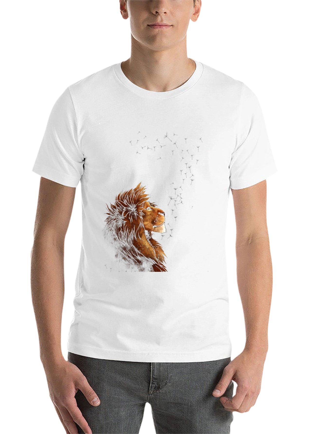 Black Lion Constellation Graphic T-Shirt - Black view 14