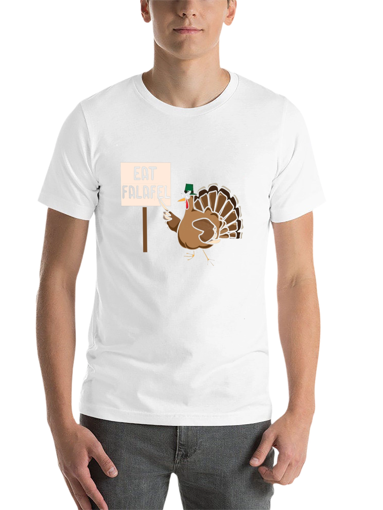 Black Eat Falafel Turkey Humor T-Shirt view 14