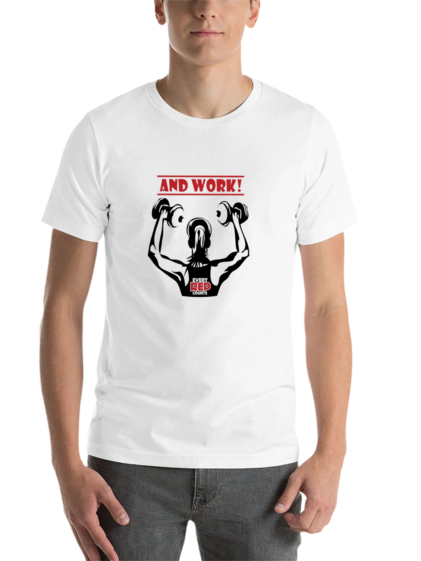 Black And Work! Fitness T-Shirt - Every Rep Counts view 14