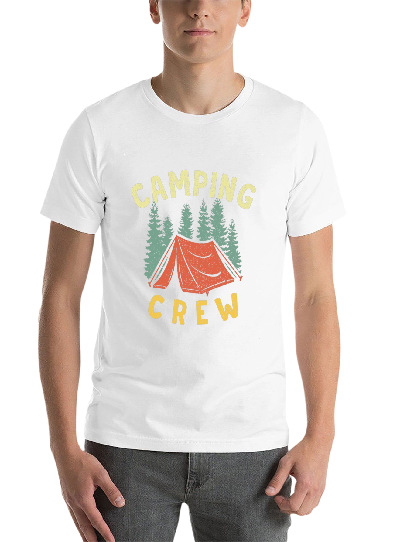 Black Camping Crew Graphic Tee - Black Cotton view 14