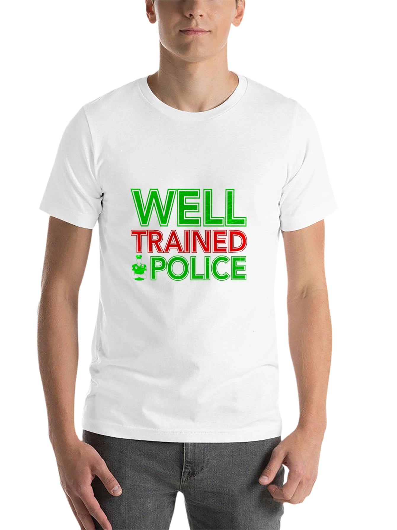 Black Well Trained Police Graphic T-Shirt view 14