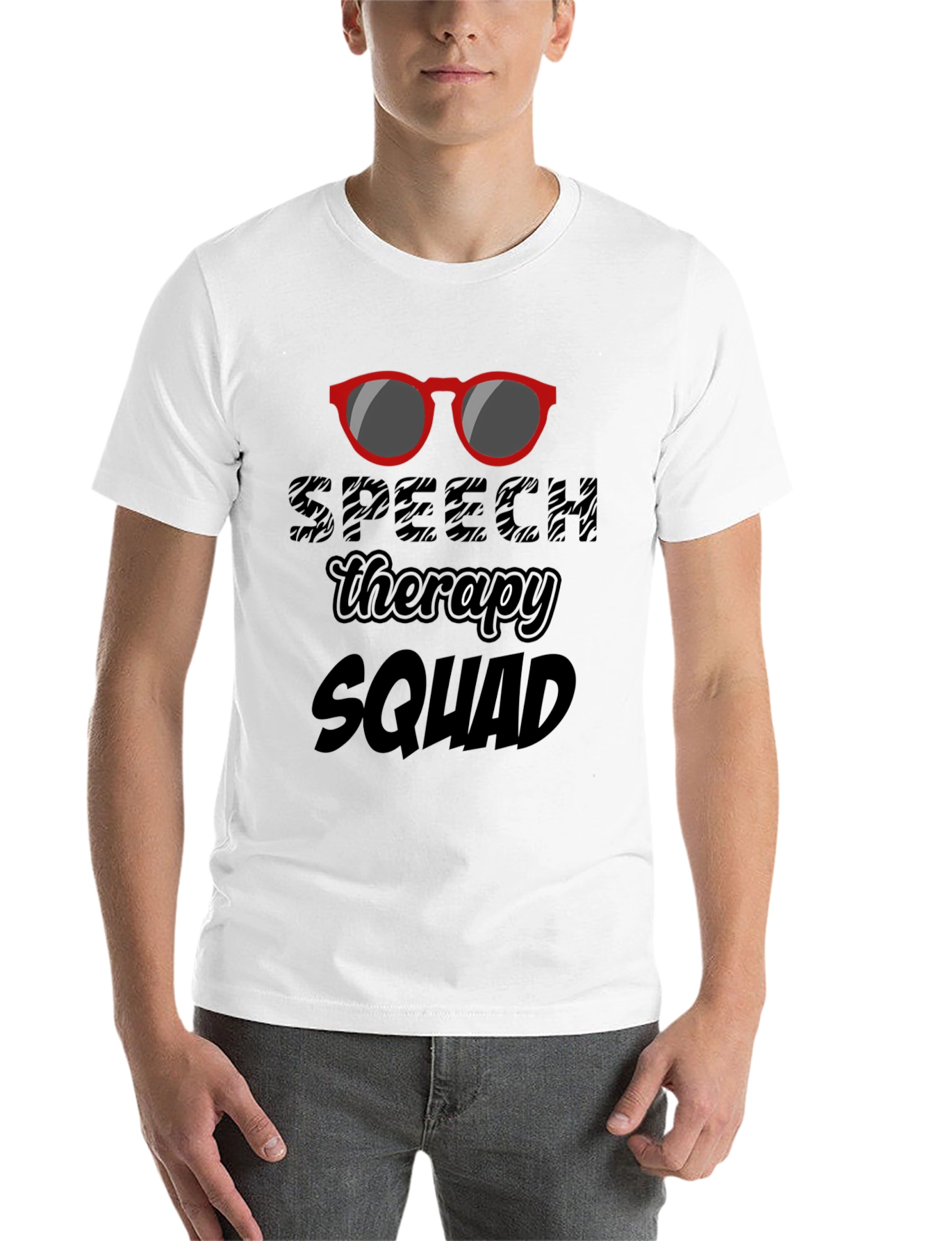 Black Speech Therapy Squad Black T-Shirt view 14