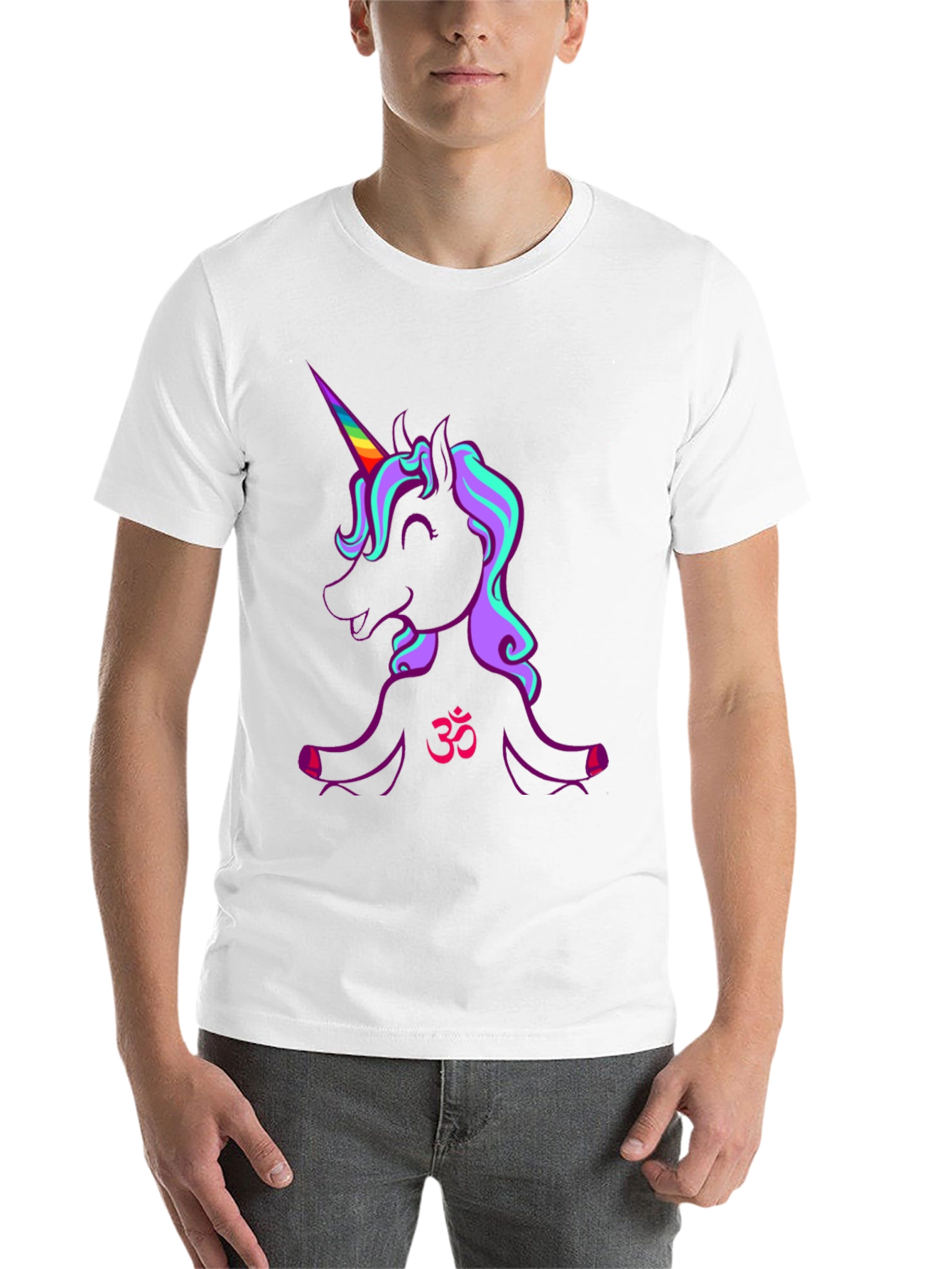 Black Unicorn OM T-Shirt - Spiritual Graphic Tee view 14