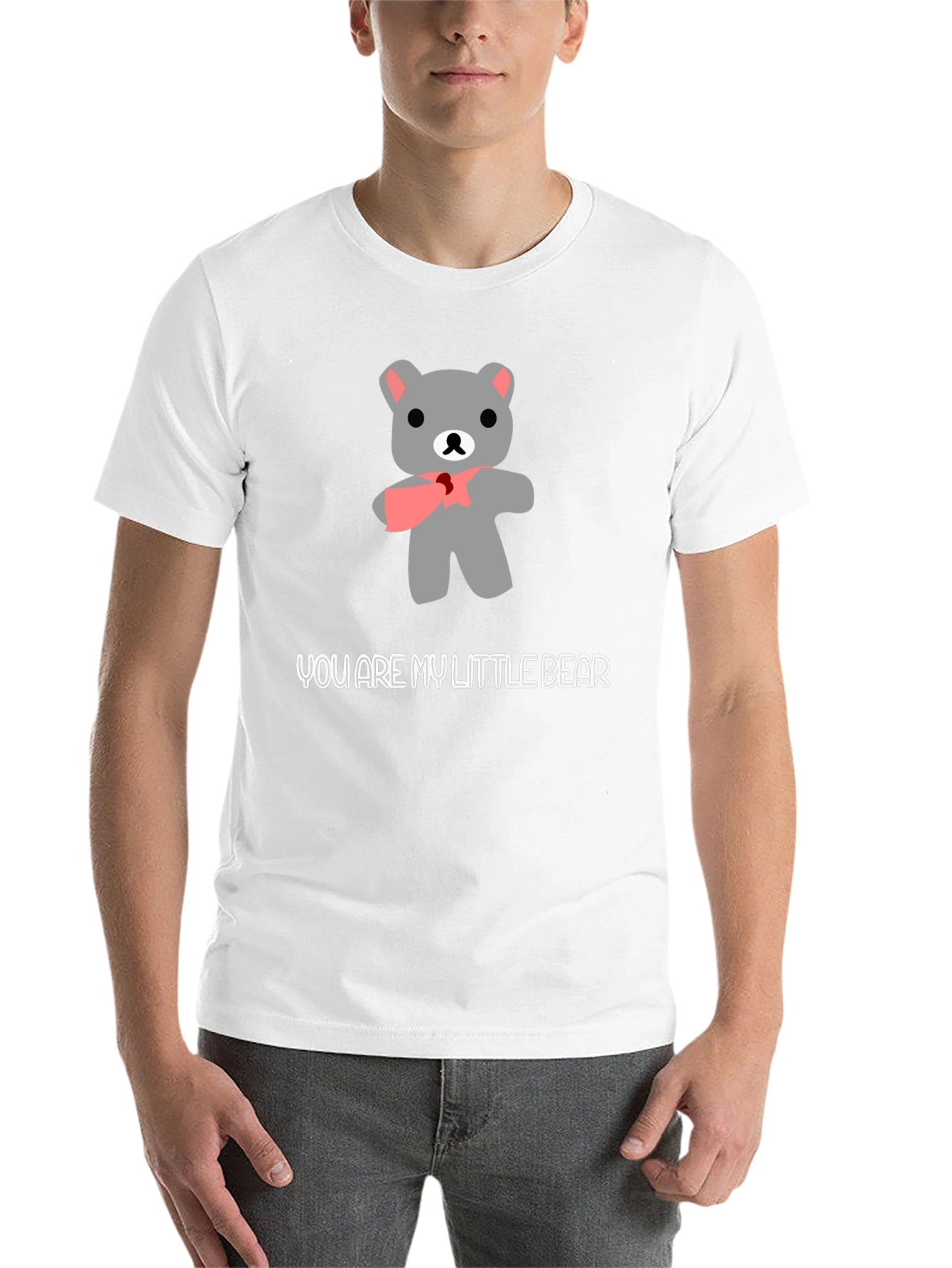 Black Cute Bear Graphic Tee - 'You Are My Little Bear' view 14