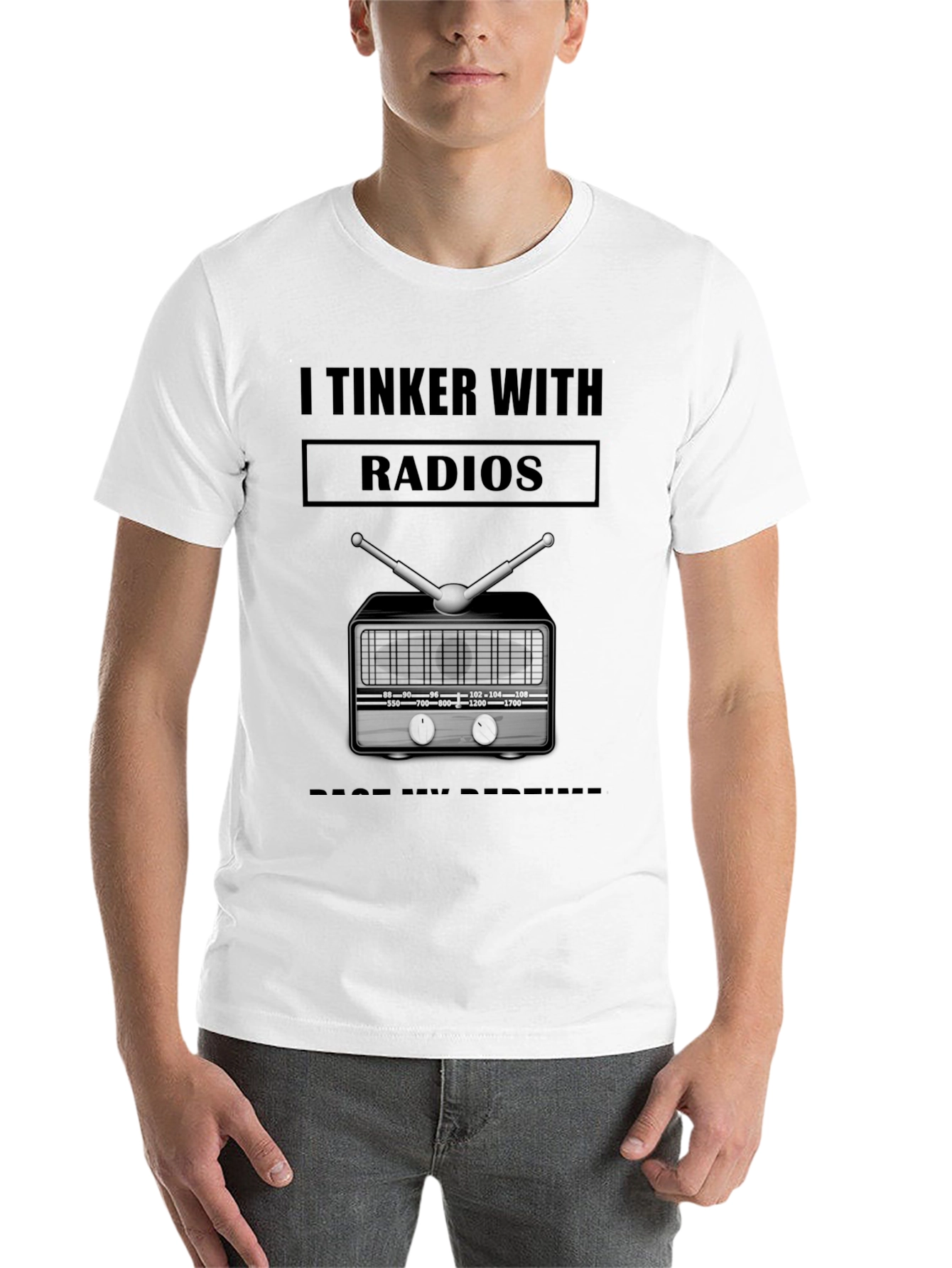 Black I Tinker With Radios T-Shirt - Funny Ham Radio Operator Gift view 14