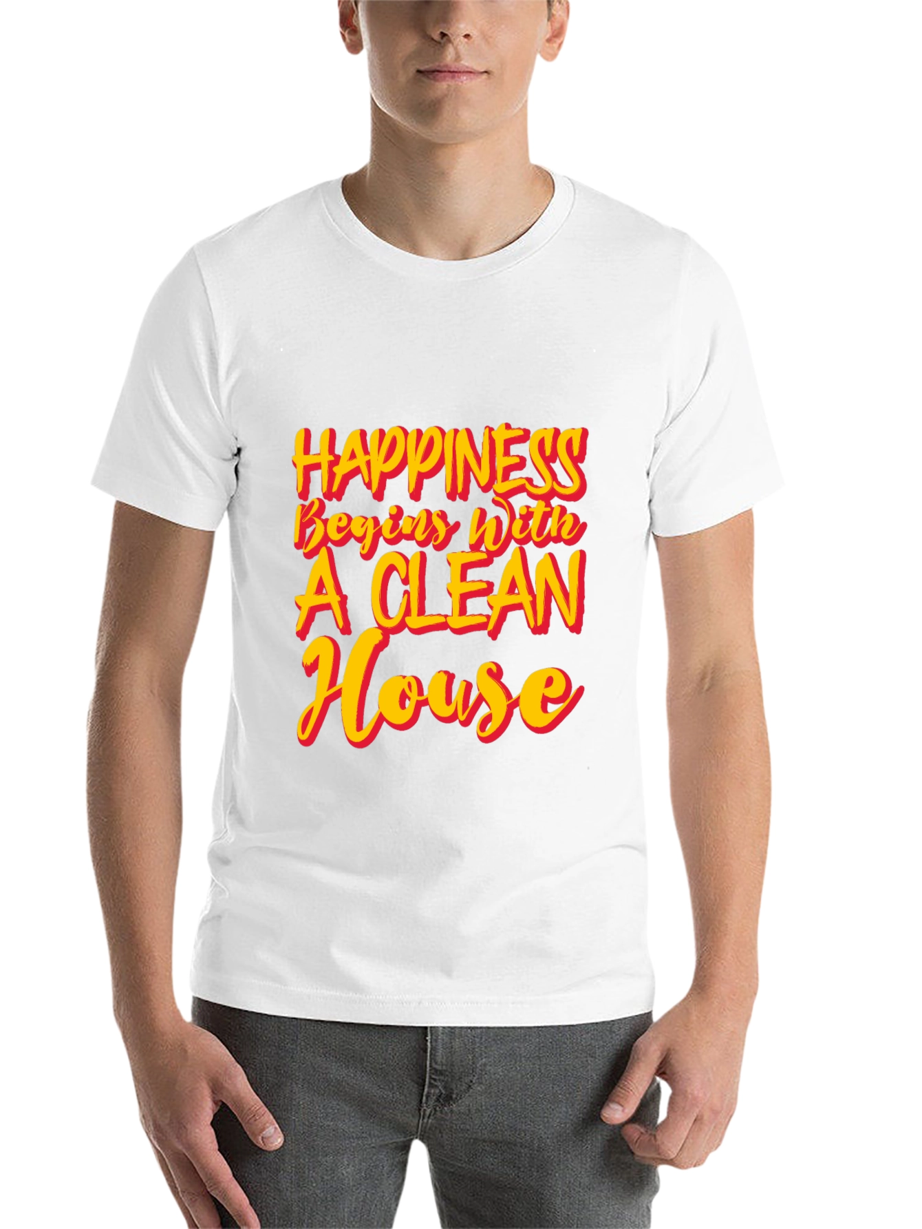 Black Happiness Clean House T-Shirt view 14