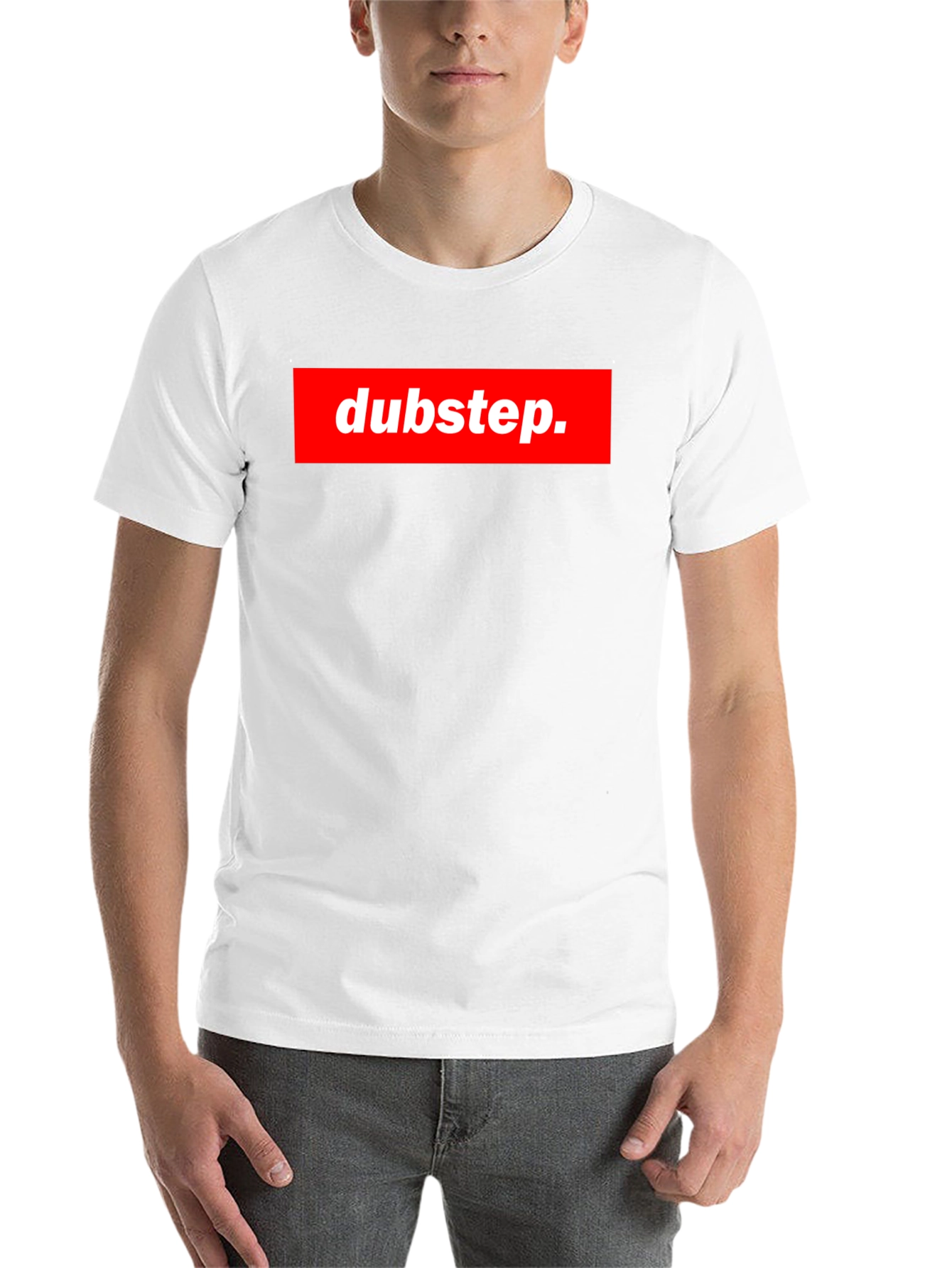 Black Dubstep Graphic Tee - Black Crew Neck T-Shirt view 14