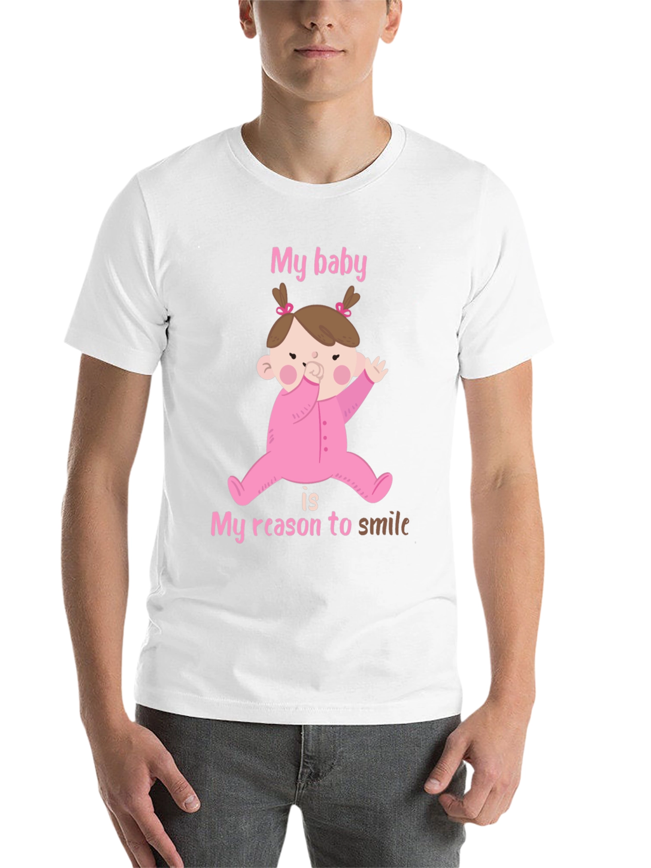 Black My Baby, My Reason To Smile T-Shirt view 14