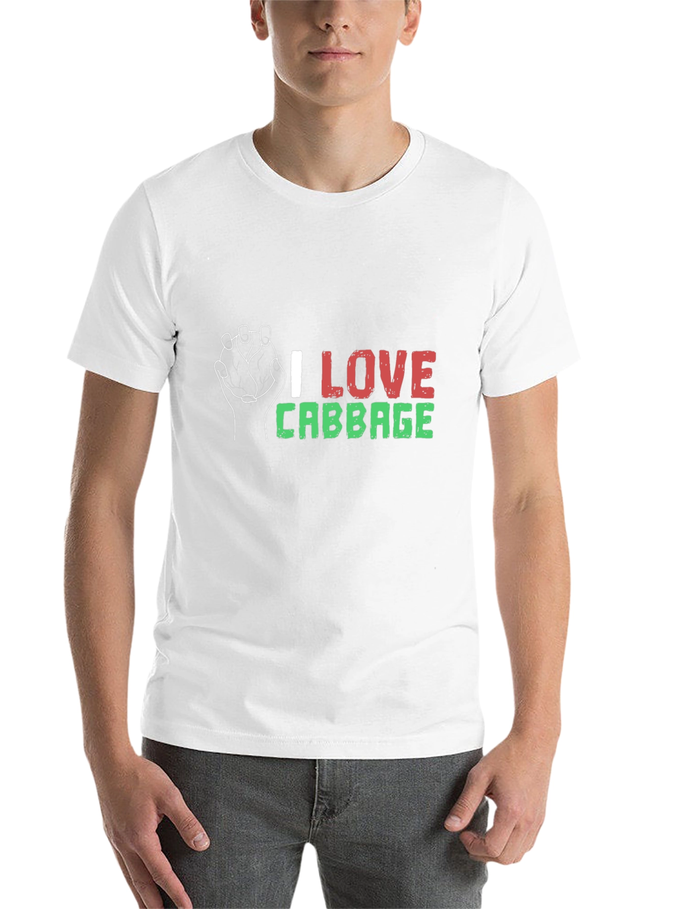 Black I Love Cabbage Graphic Tee - Black view 14