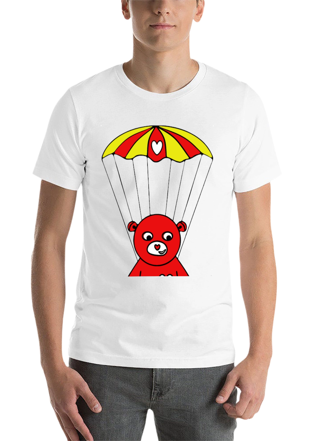 Black Red Bear Parachute Graphic Tee view 14