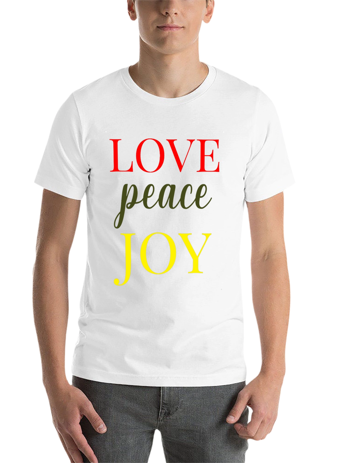 Black Love Peace Joy Graphic Tee - Black view 14