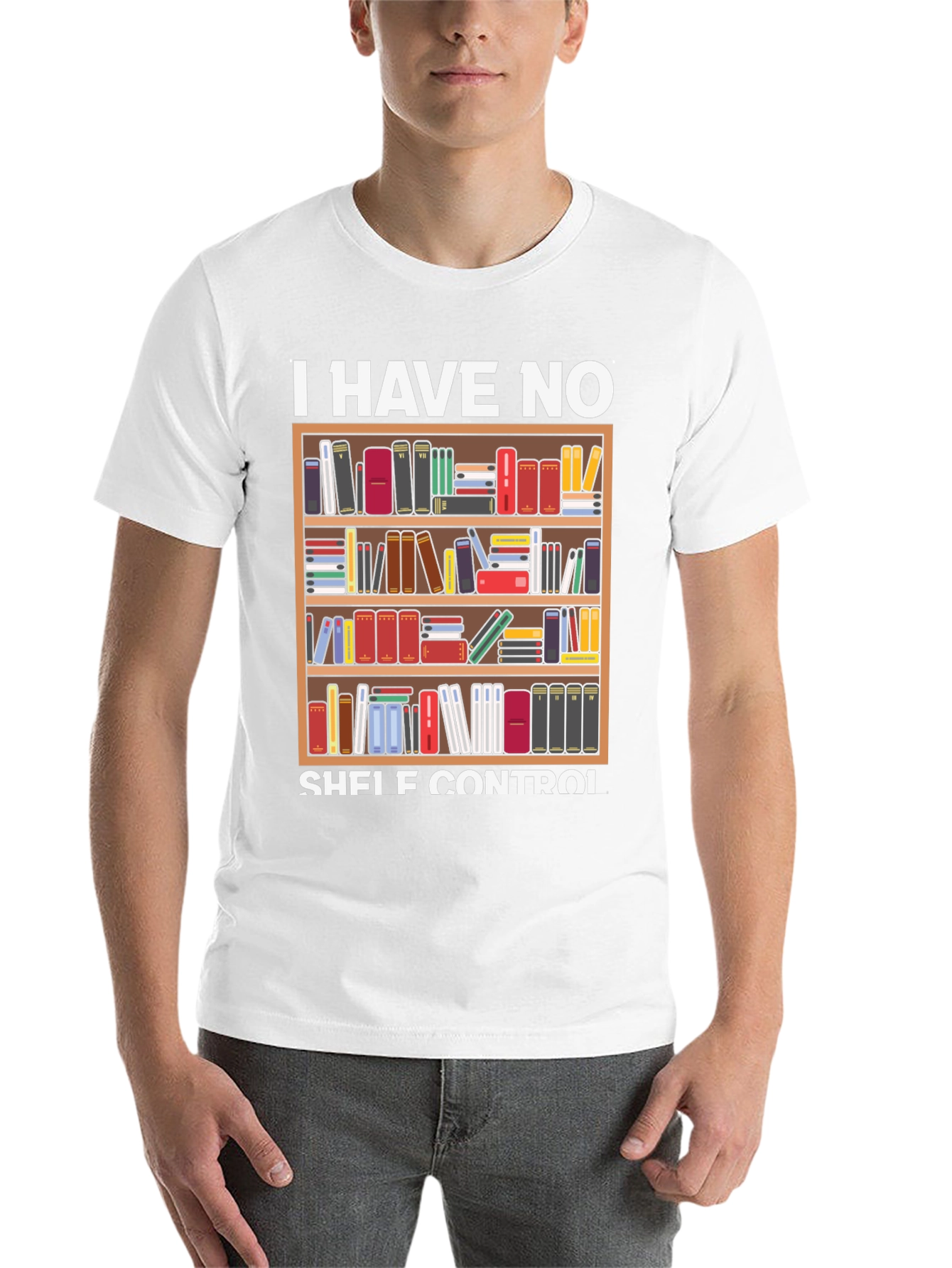 Black I Have No Shelf Control Book Lover T-Shirt view 14
