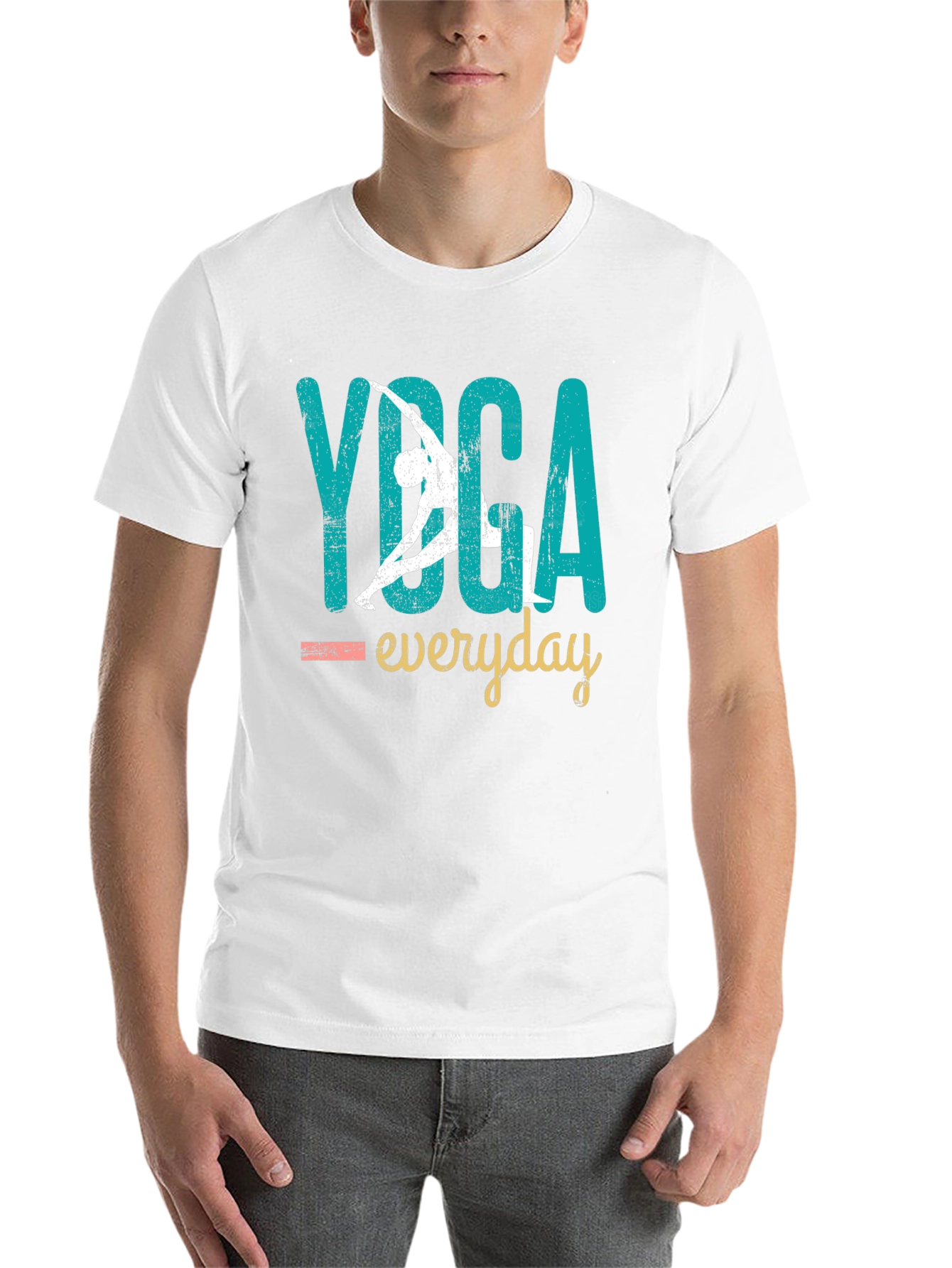 Black Yoga Everyday Graphic Tee - Black view 14