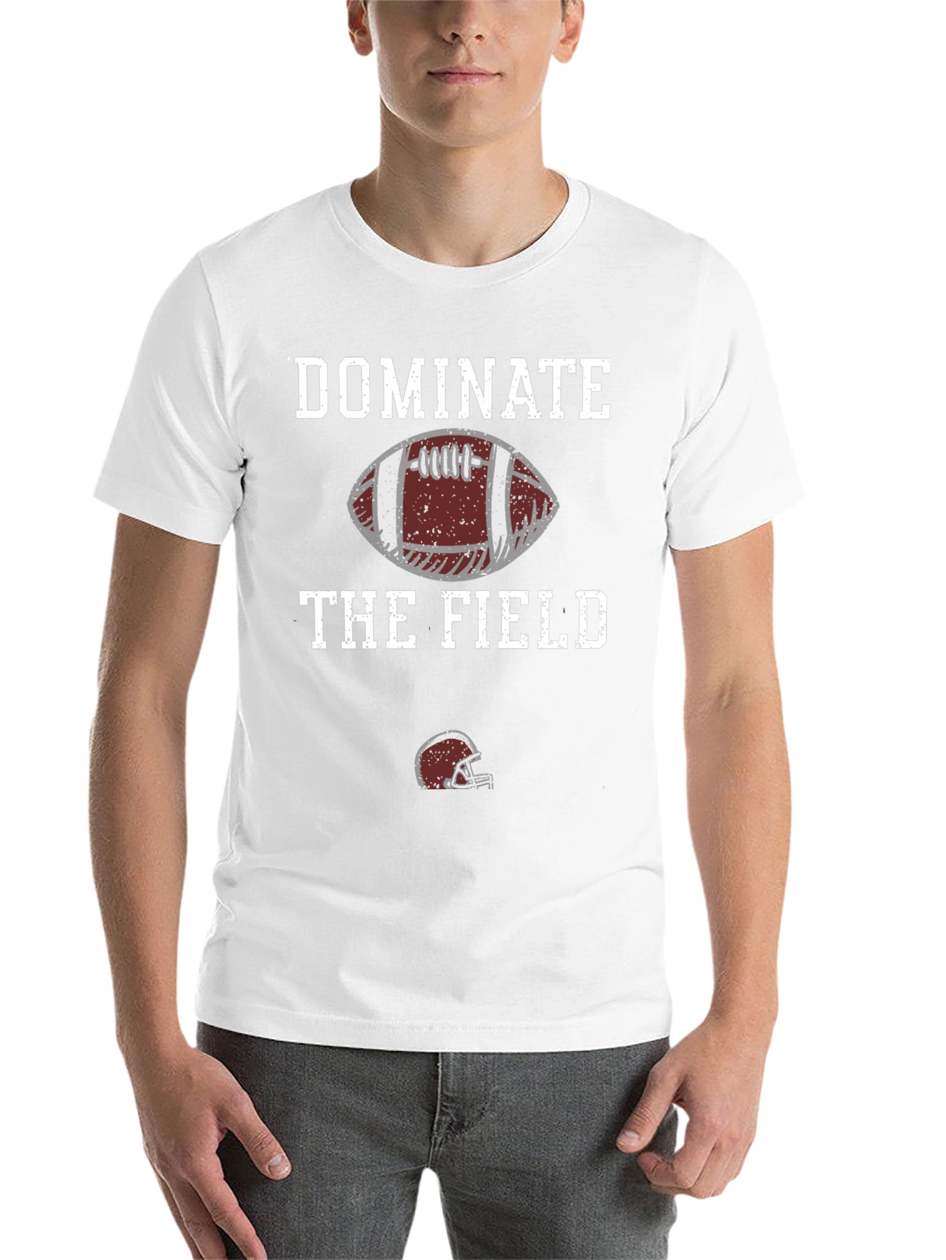Black Dominate the Field Football T-Shirt view 14