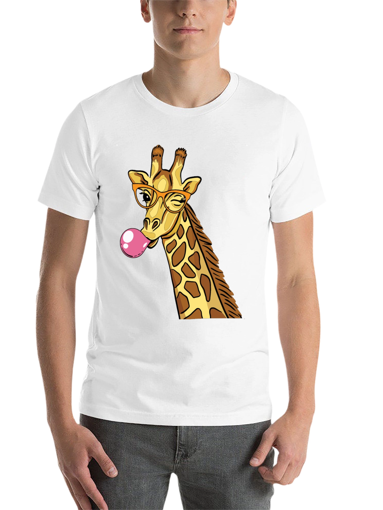 Black Giraffe Bubble Gum Graphic T-Shirt view 14