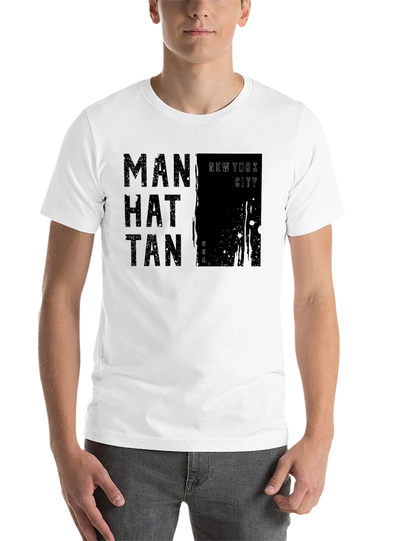 Black Manhattan New York City Black T-Shirt view 14