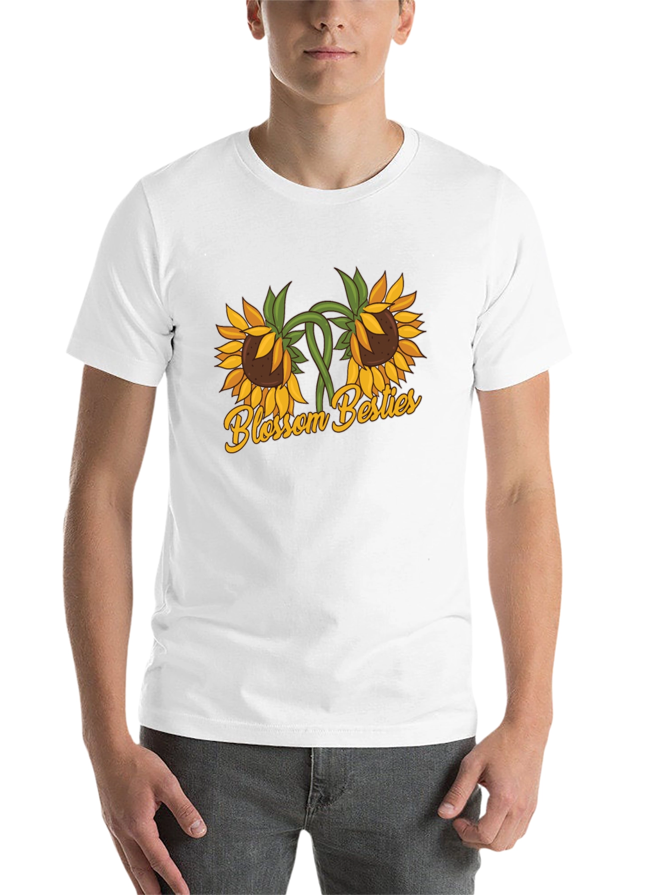 Black Blossom Besties Sunflower Graphic T-Shirt view 14