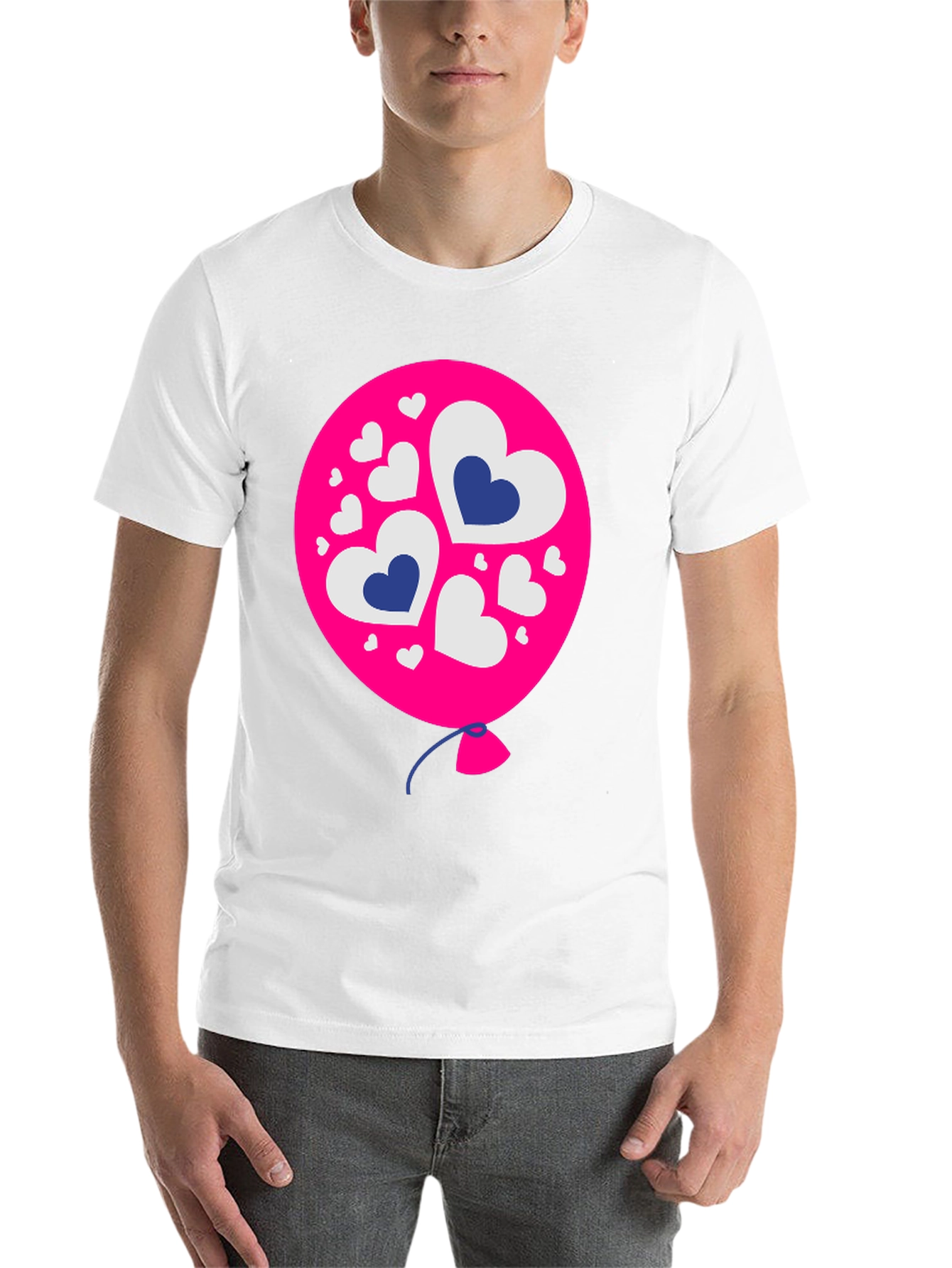 Heart Balloon Graphic Tee - Black - 14