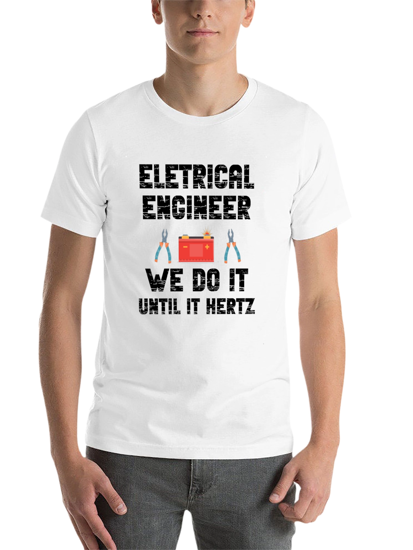 Black Electrical Engineer "Until It Hertz" T-Shirt view 14