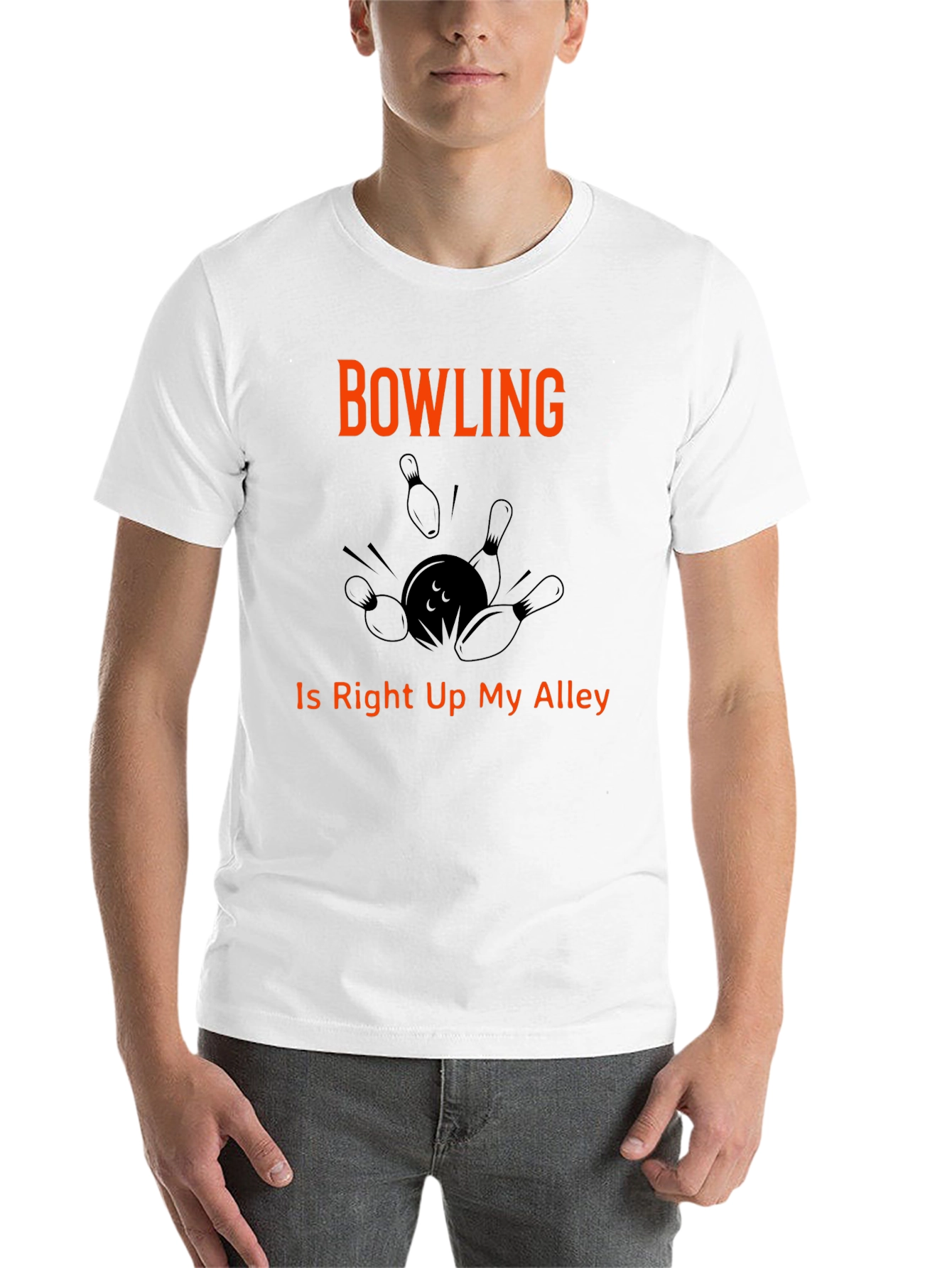 Black Bowling T-Shirt "Right Up My Alley" Graphic Tee view 14