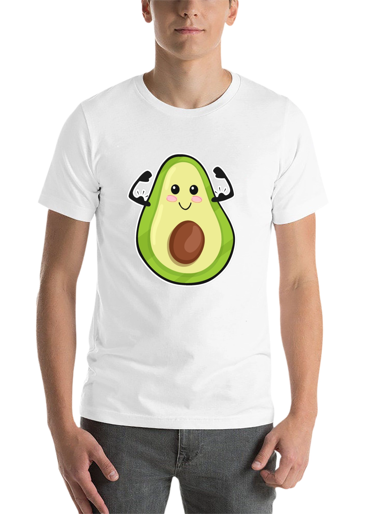 Black Avocado Muscle Graphic Tee - Funny Workout Shirt view 14