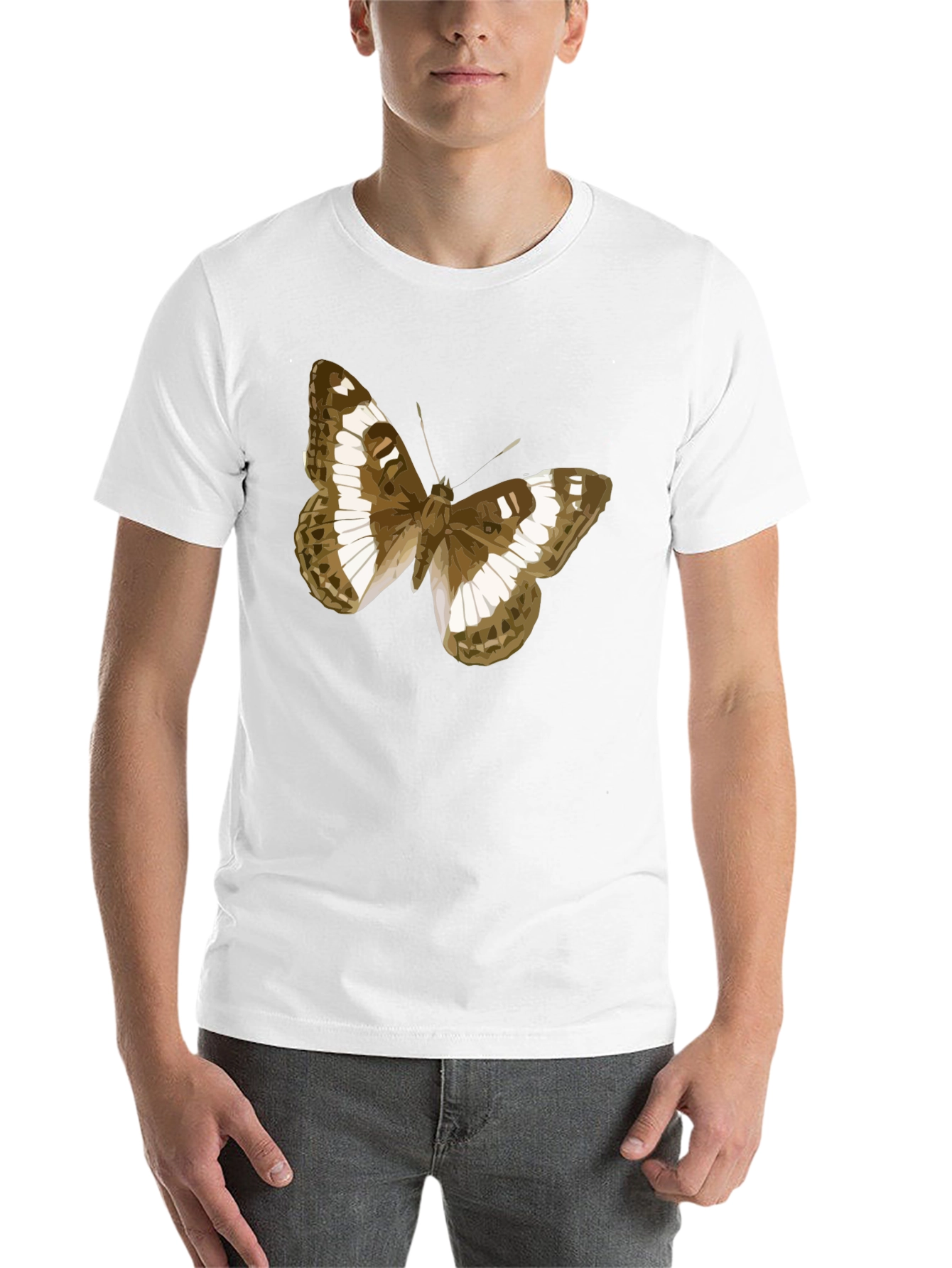 Black Butterfly Graphic Tee - Classic Black Cotton T-Shirt view 14