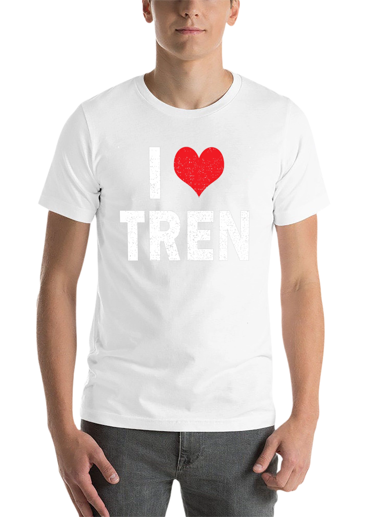 Black I Love Tren Graphic T-Shirt view 14