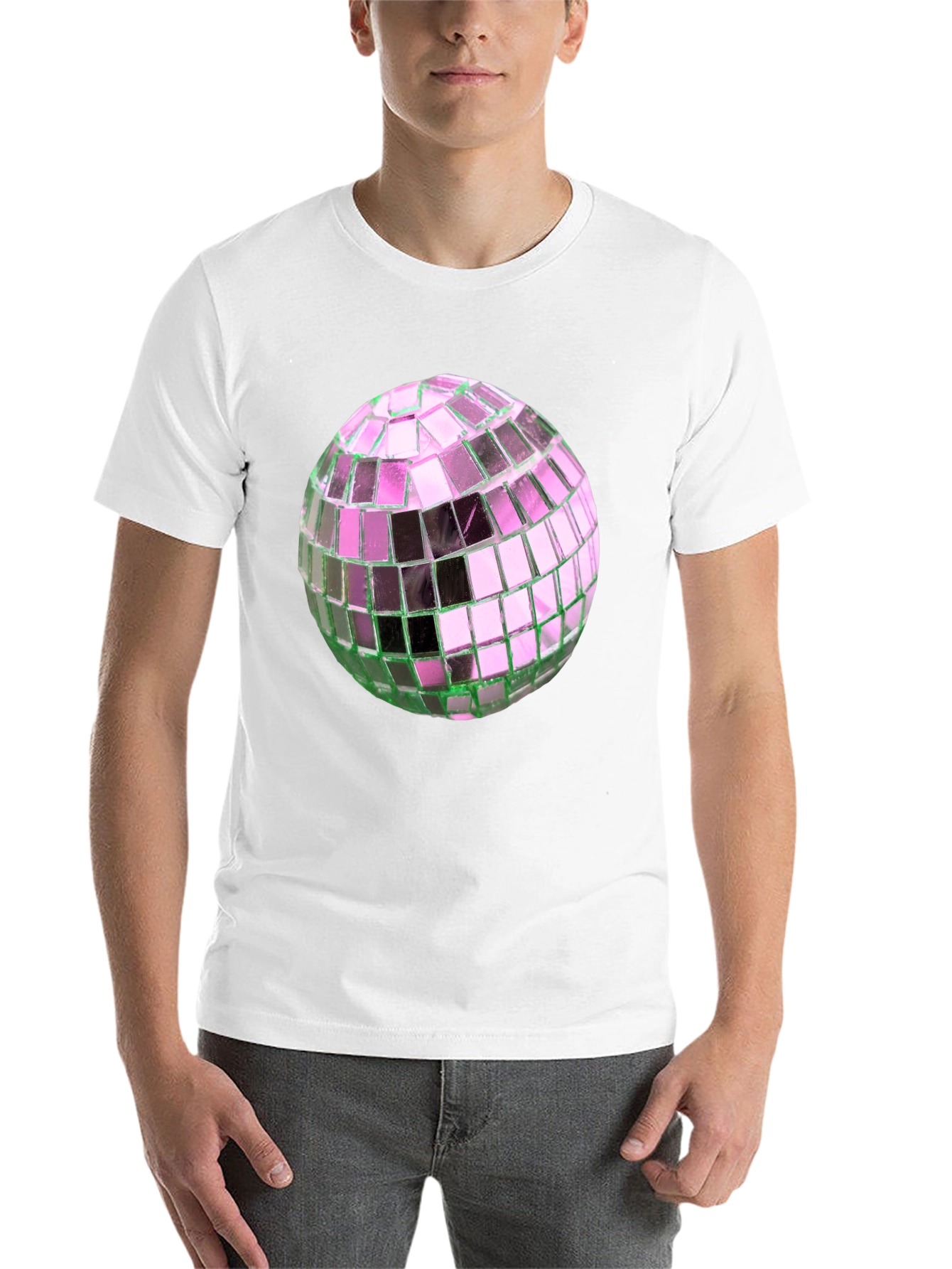 Black Disco Ball Graphic Tee - Party Ready Style view 14