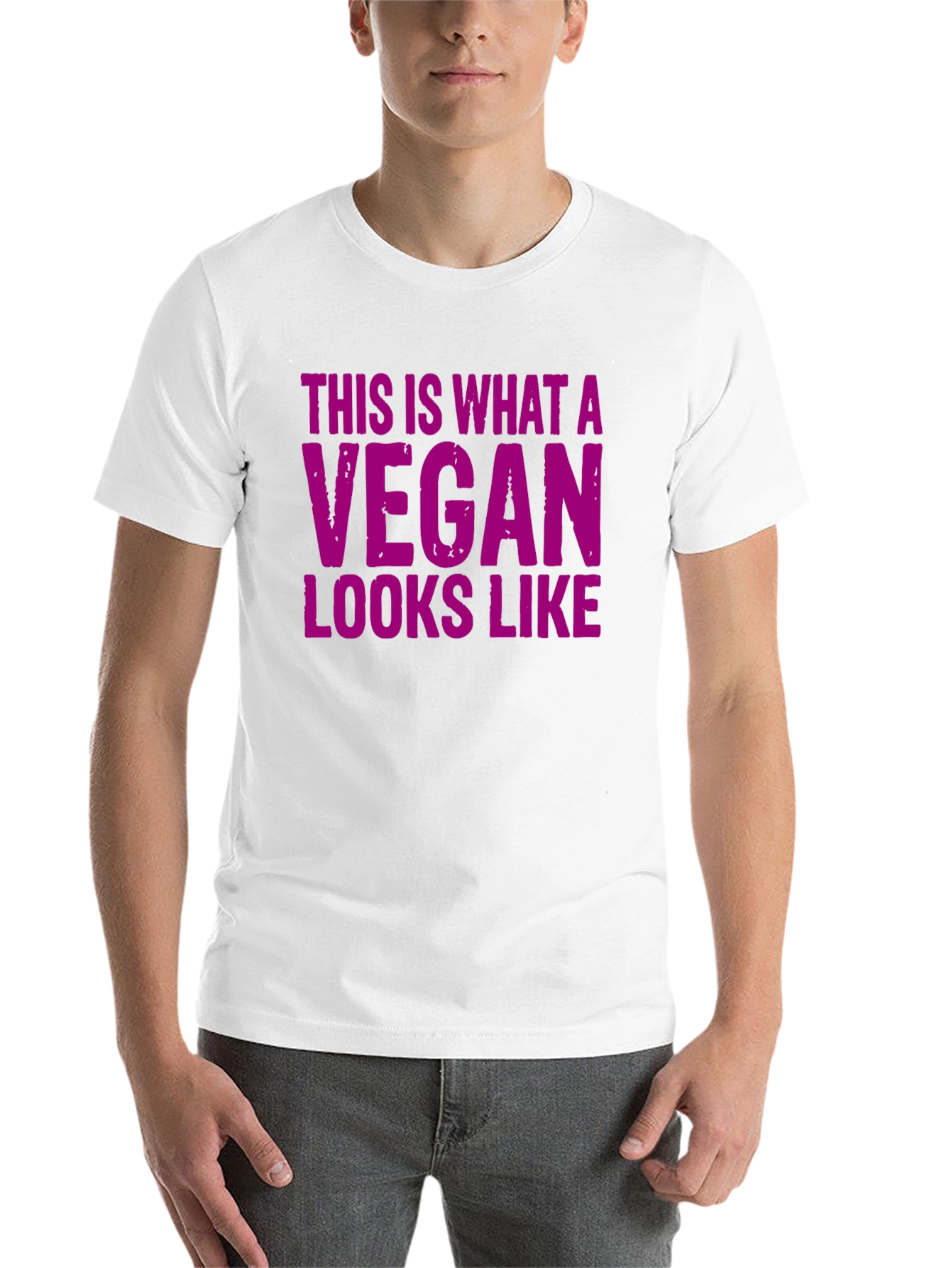 Black Vegan Statement T-Shirt - This is What a Vegan Looks Like view 14