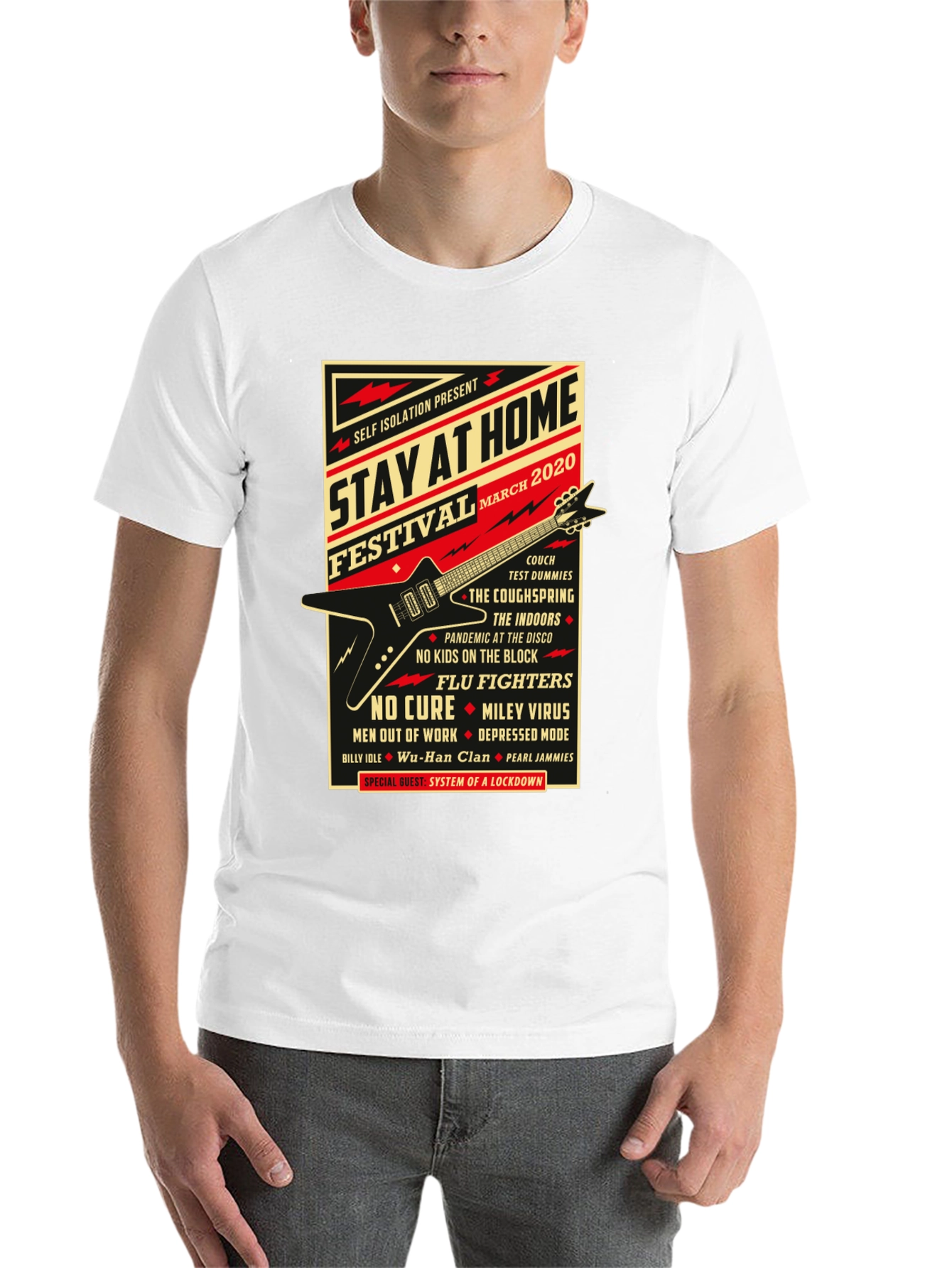 Black Stay At Home Festival 2020 Black Graphic T-Shirt view 14