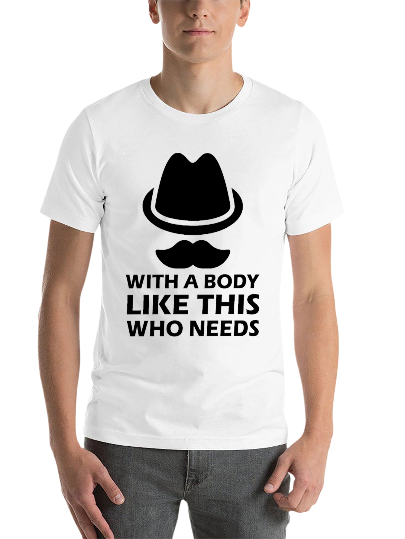 Black Funny Body T-Shirt - Humor Novelty Tee view 14