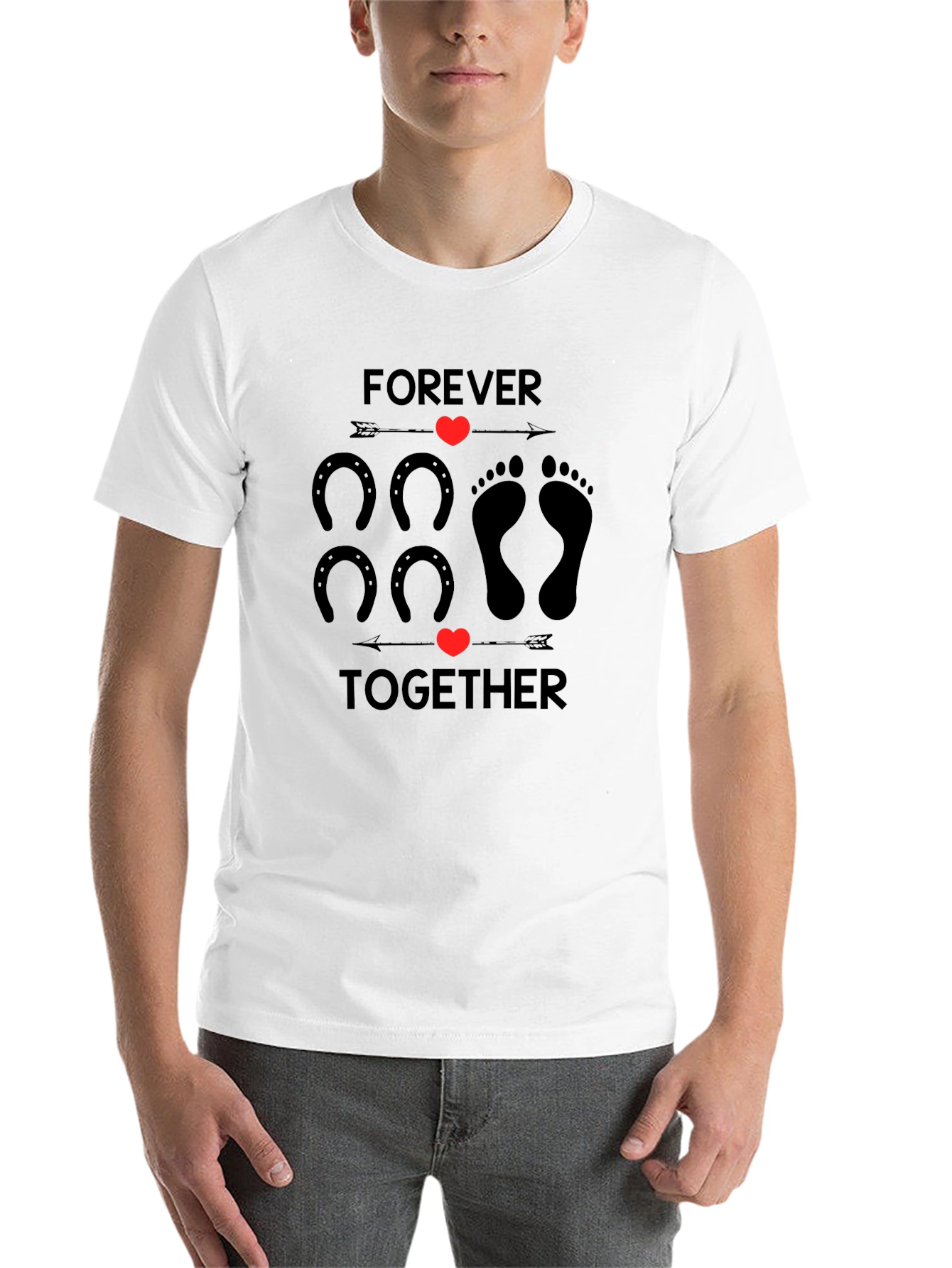 Black Forever Together Graphic Tee - Black Cotton Blend view 14
