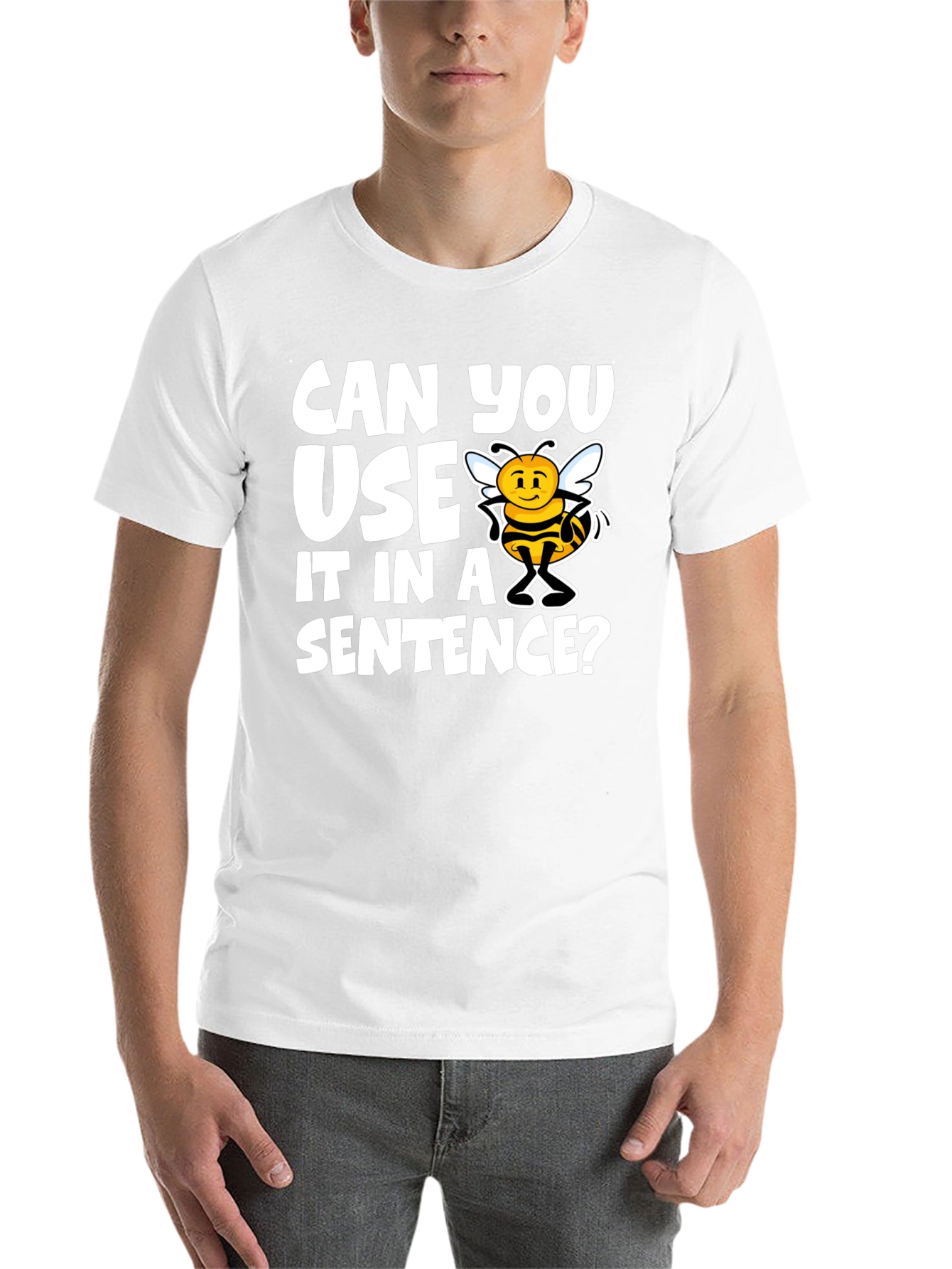 Black Funny Bee Puns T-Shirt "Use it in a Sentence" view 14