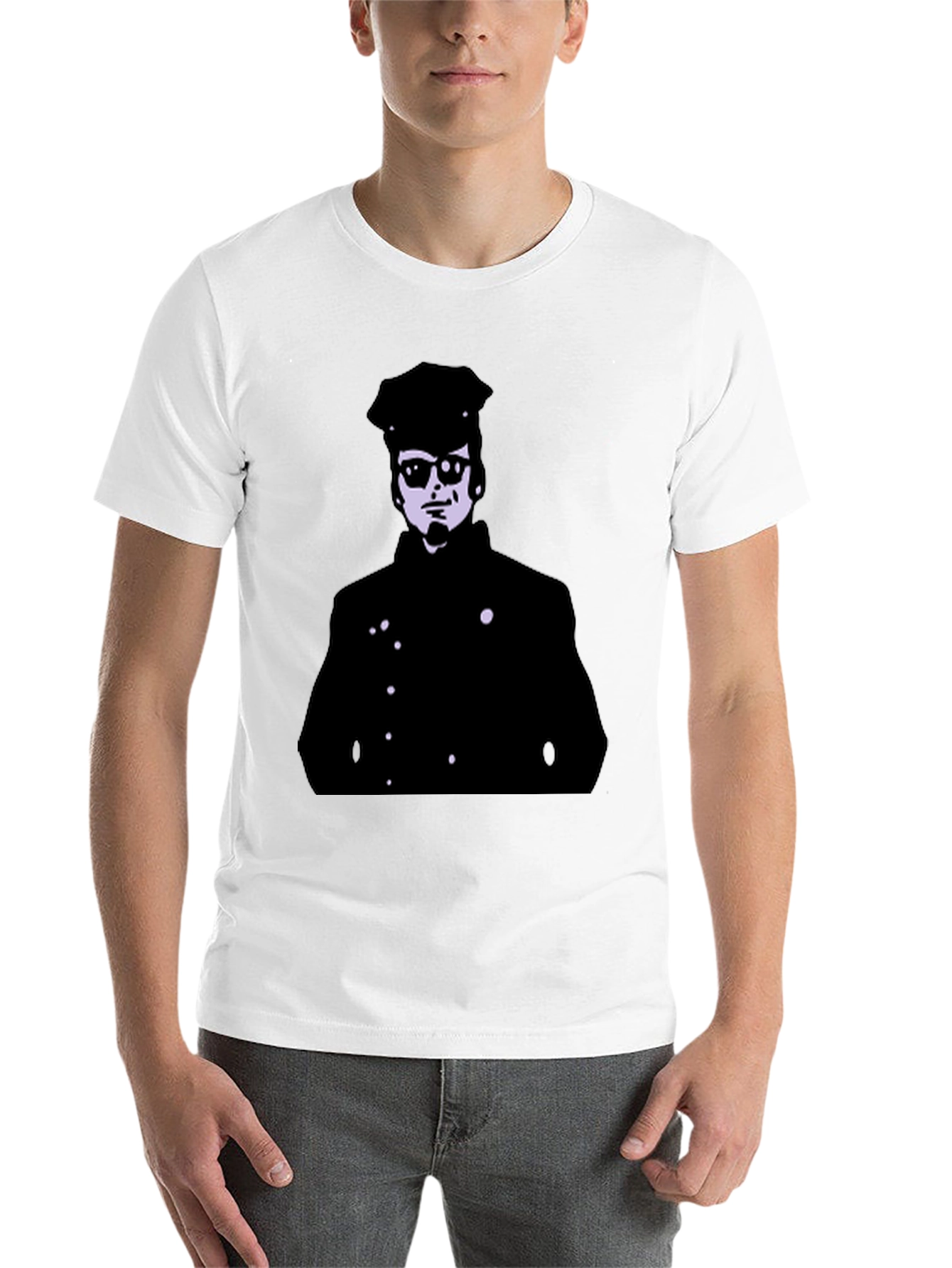 Black Cool Silhouette Graphic Black T-Shirt view 14