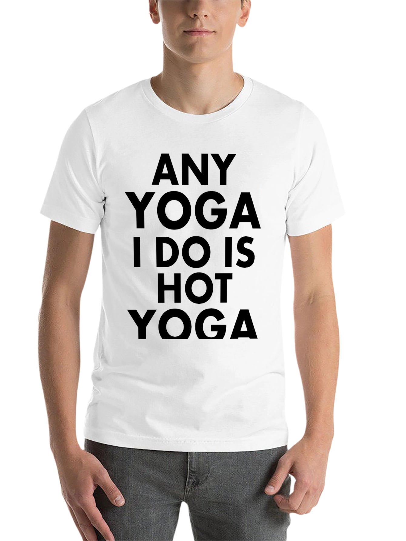 Black Funny Hot Yoga Graphic Tee view 14