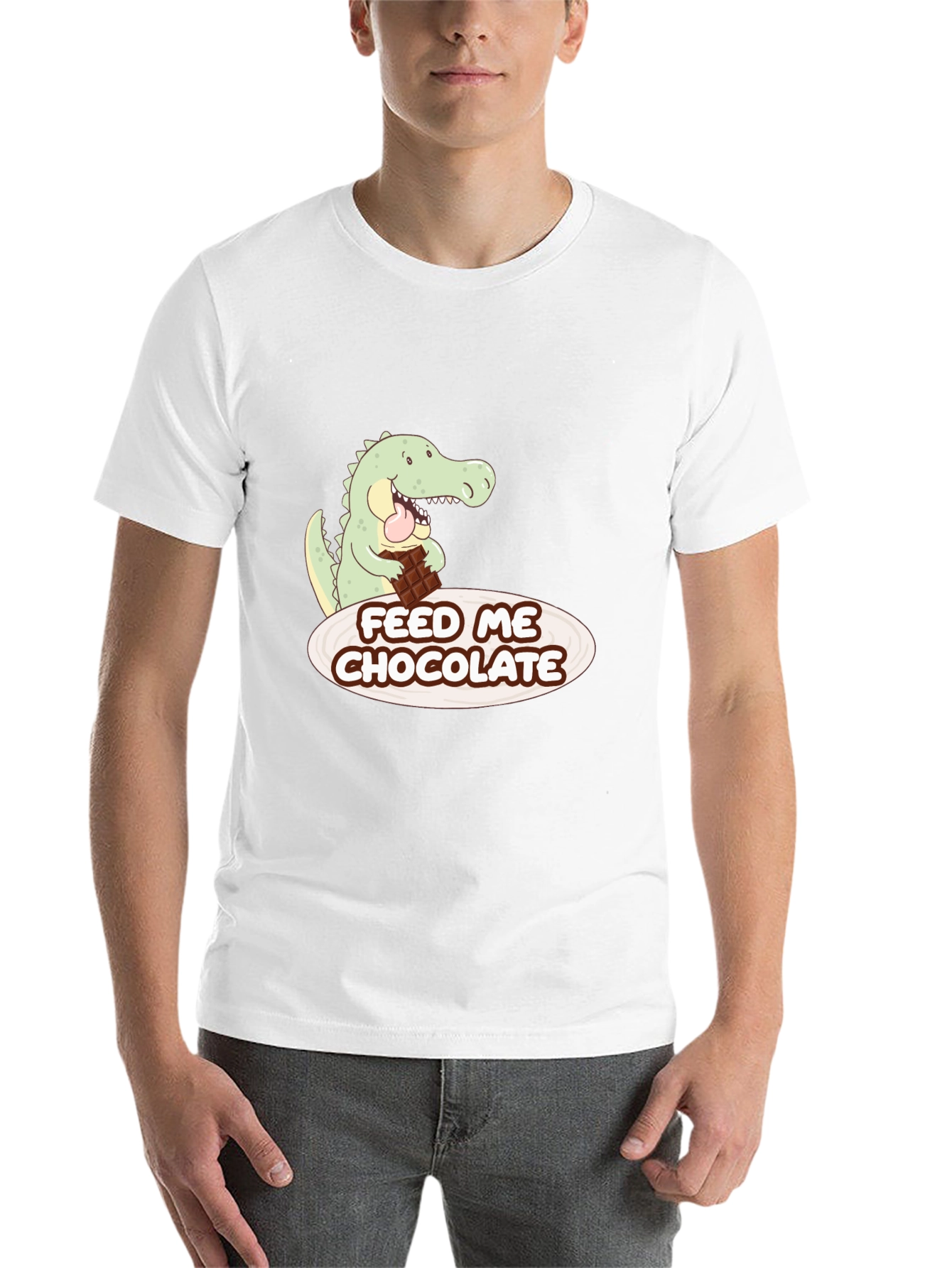 Black Funny Alligator Chocolate Lover Graphic Tee view 14