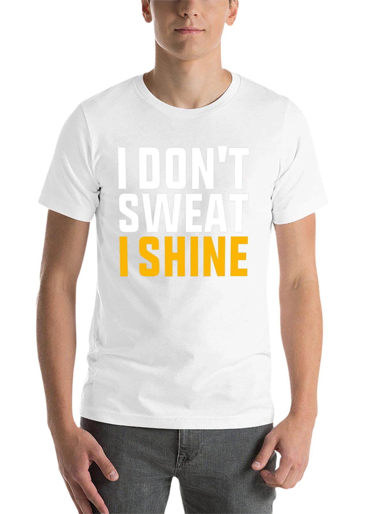 Black I Don't Sweat I Shine Graphic Tee view 14