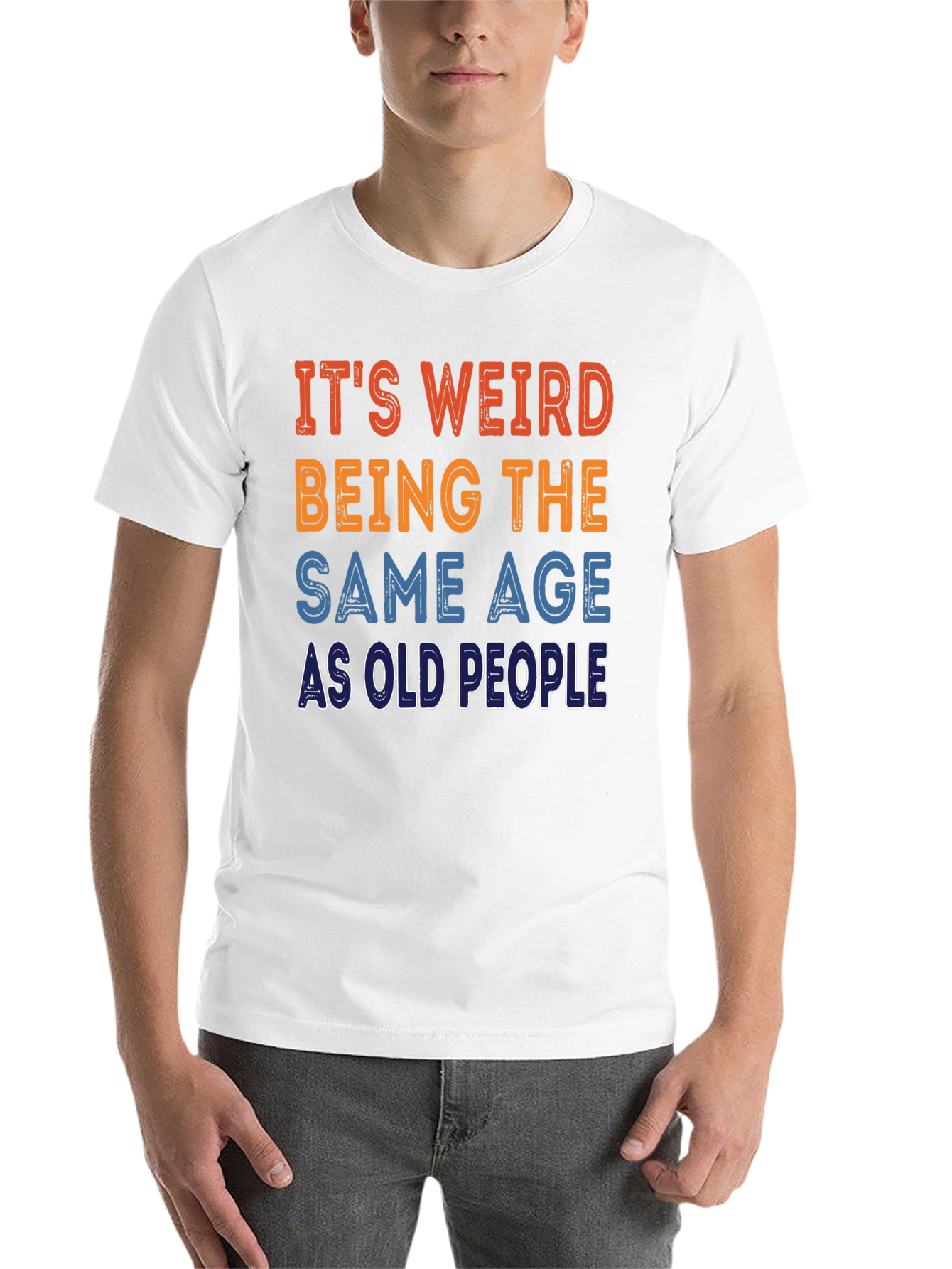 Black Funny Old People T-Shirt view 14
