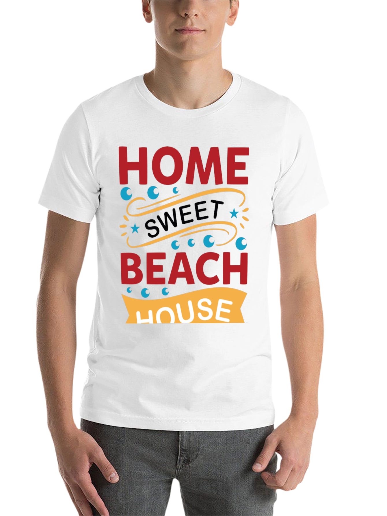 Black Home Sweet Beach House Graphic Tee view 14