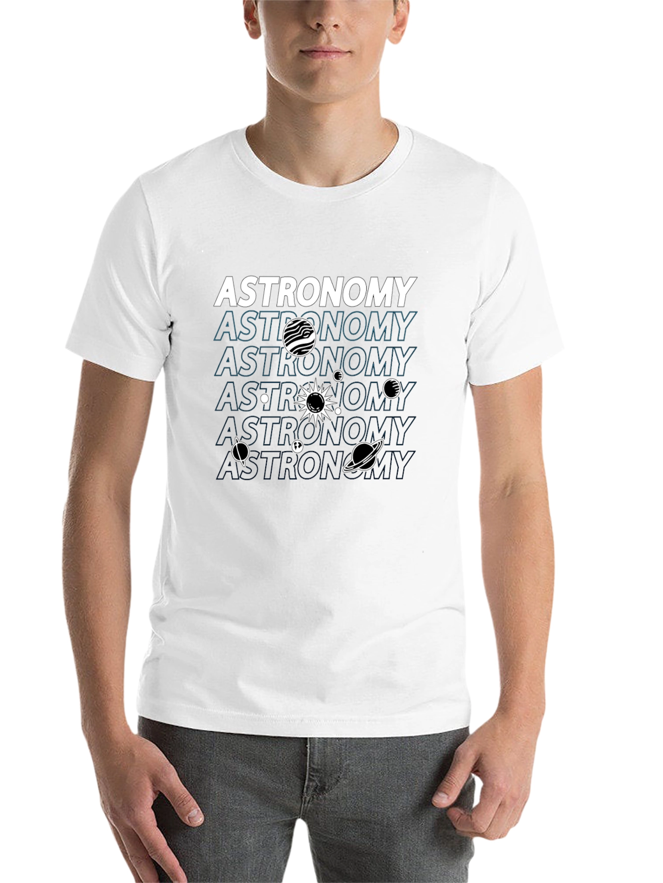 Black Astronomy Graphic T-Shirt - Explore the Cosmos in Style view 14