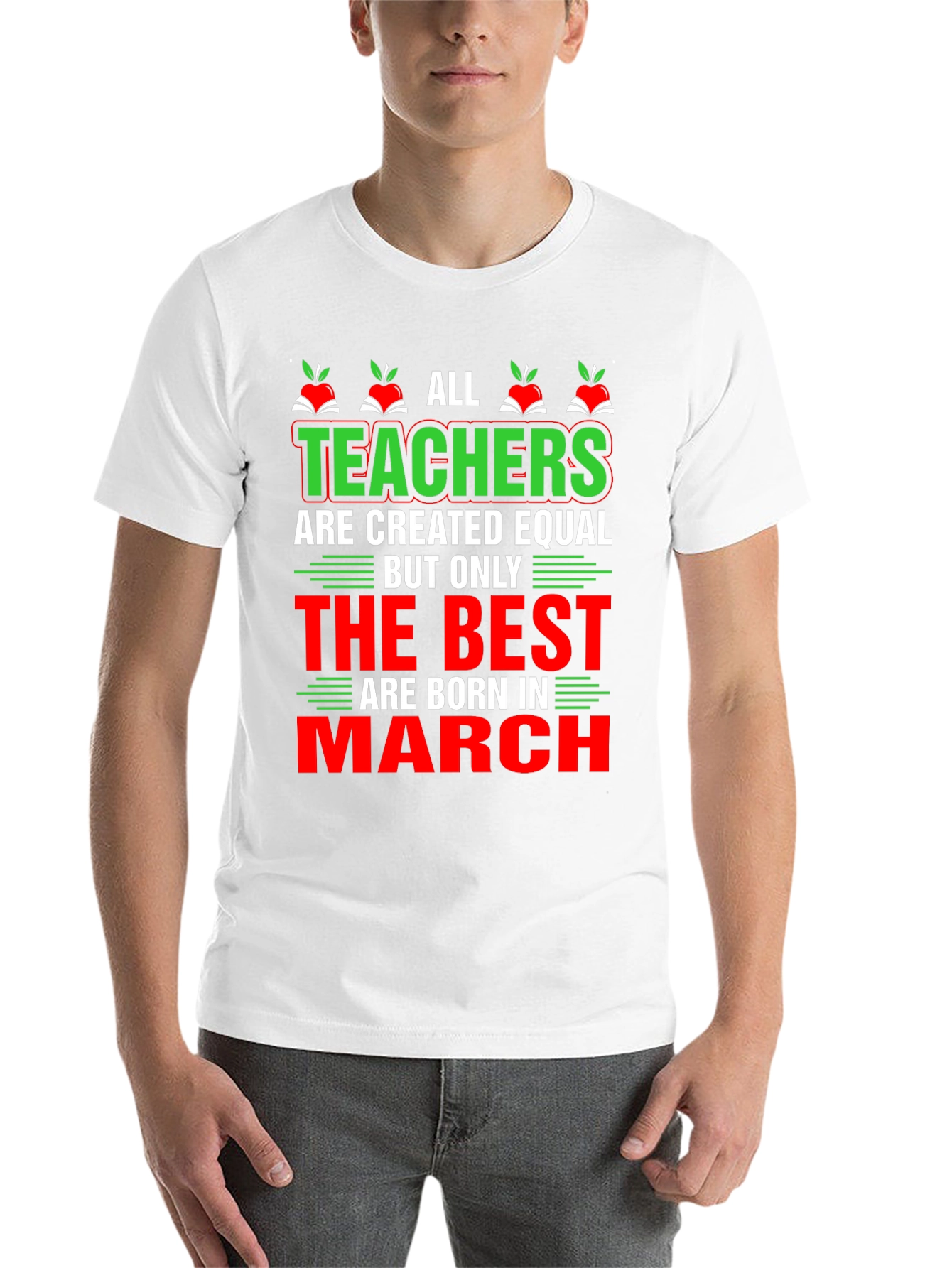 Black All Teachers are Created Equal T-Shirt view 14