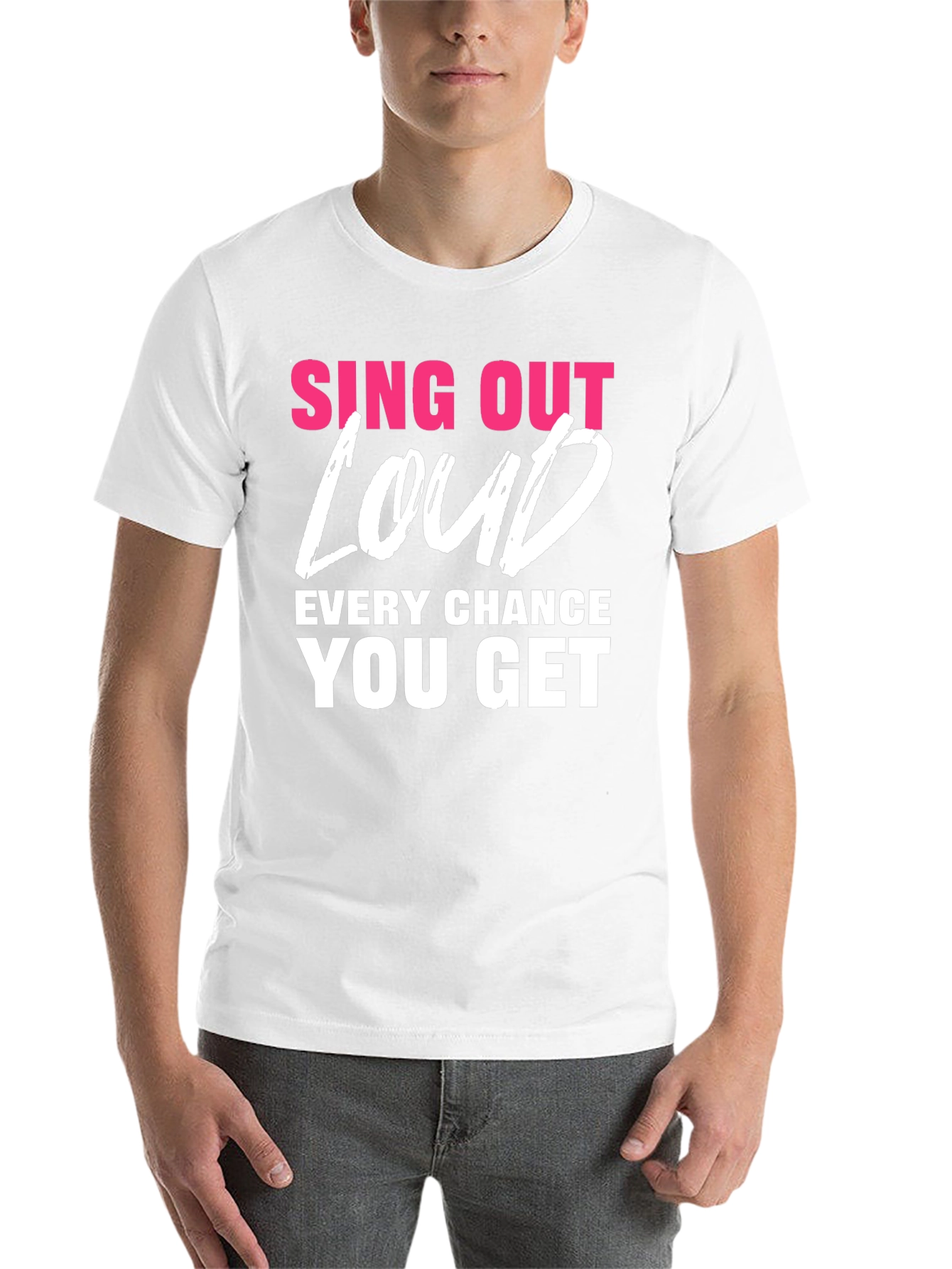 Black Sing Out Loud T-Shirt - Motivational Tee view 14