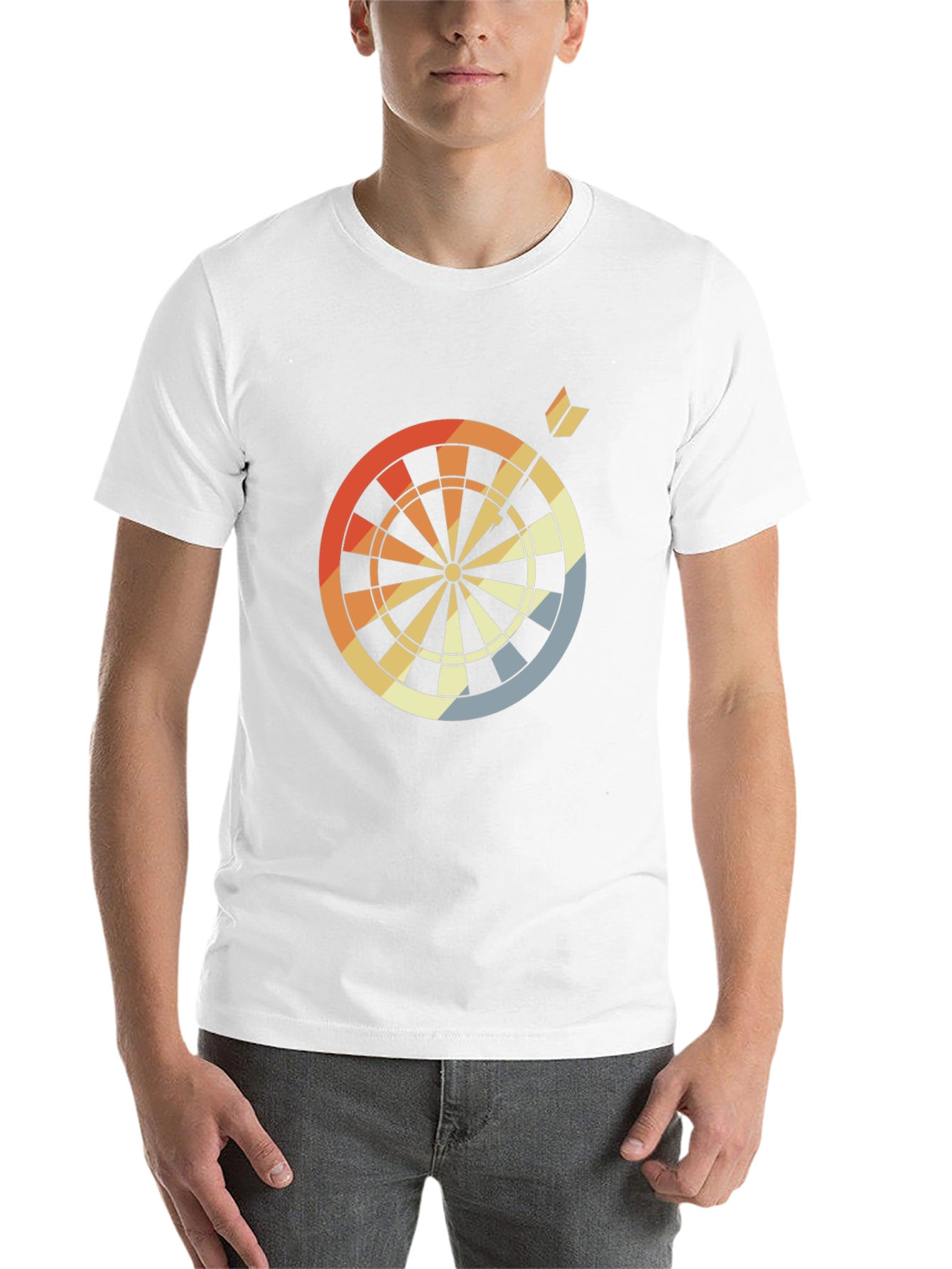 Black Retro Dartboard T-Shirt - Bullseye Tee view 14