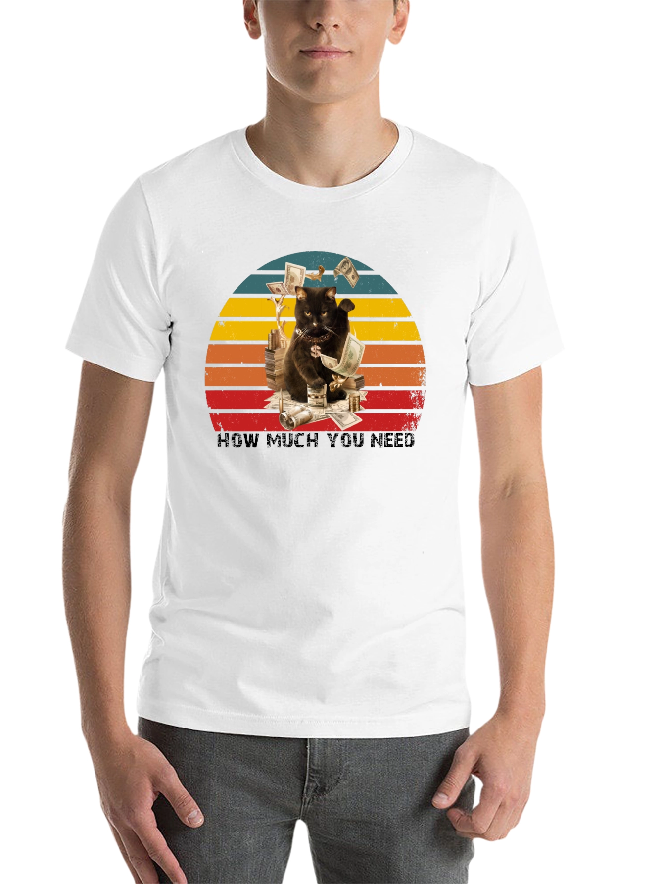 Black Money Cat Graphic Tee - How Much You Need view 14