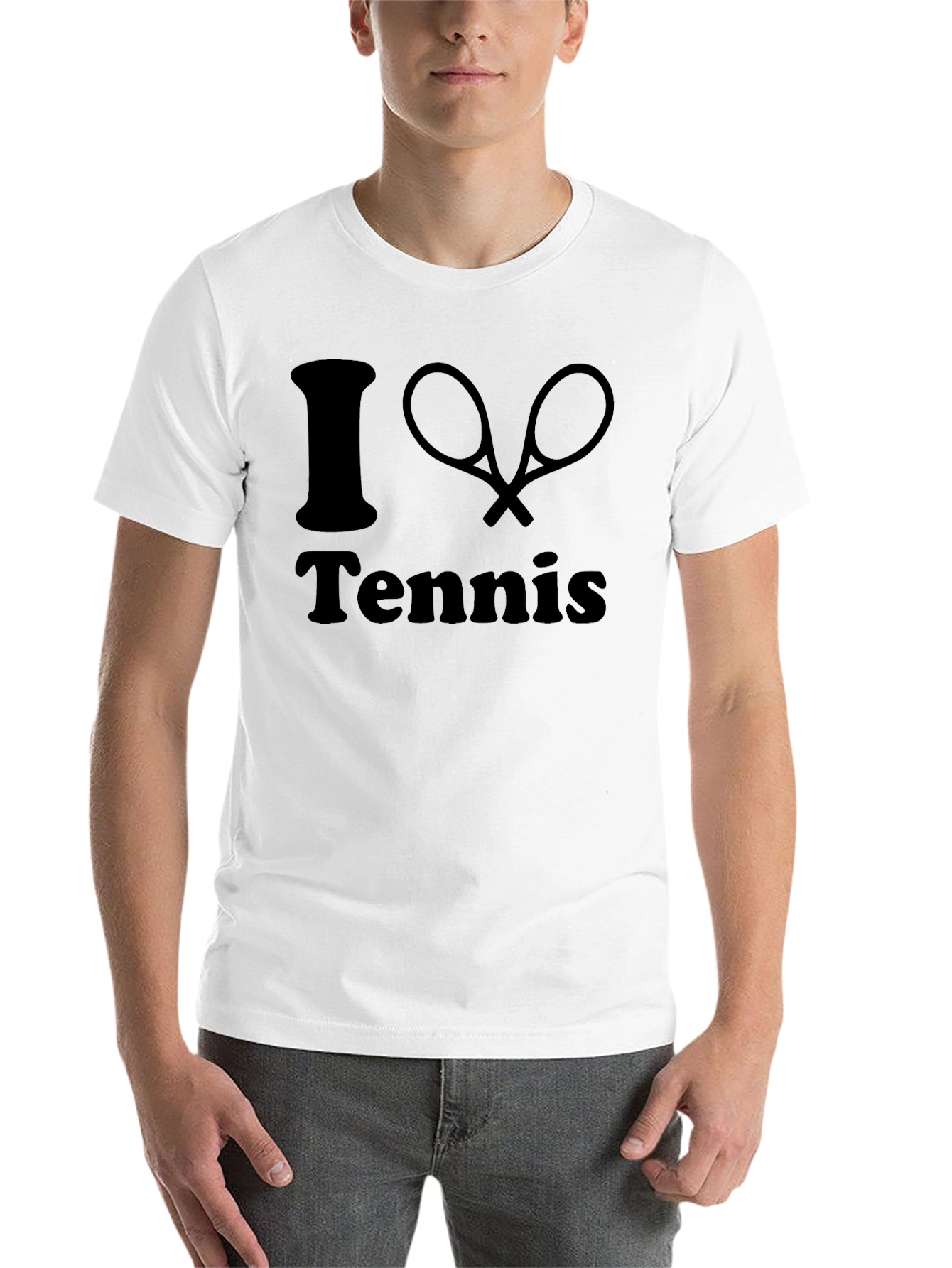 Black I Love Tennis Graphic T-Shirt - Black view 14