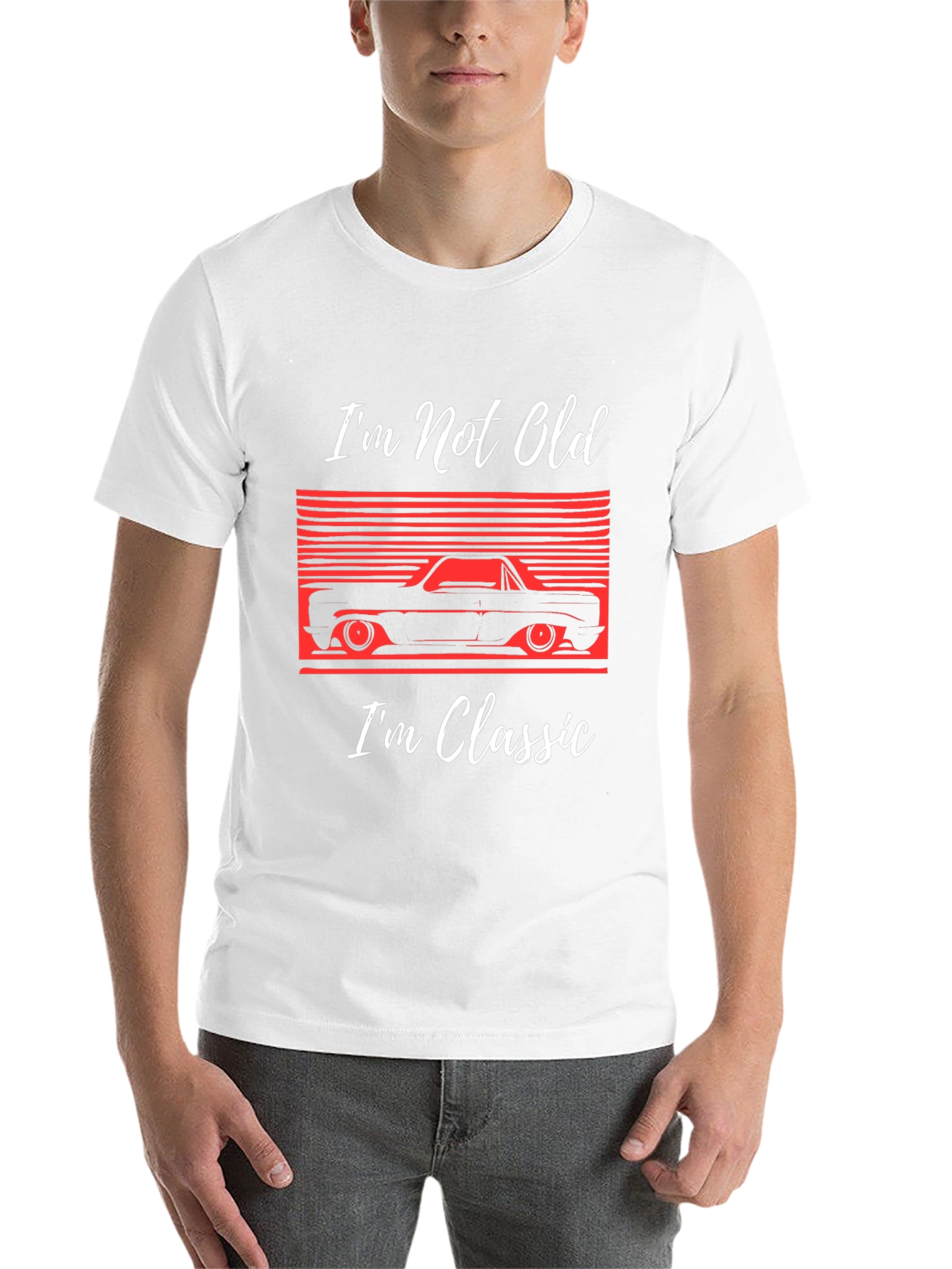 Black Classic Car T-Shirt: I'm Not Old, I'm Classic! view 14
